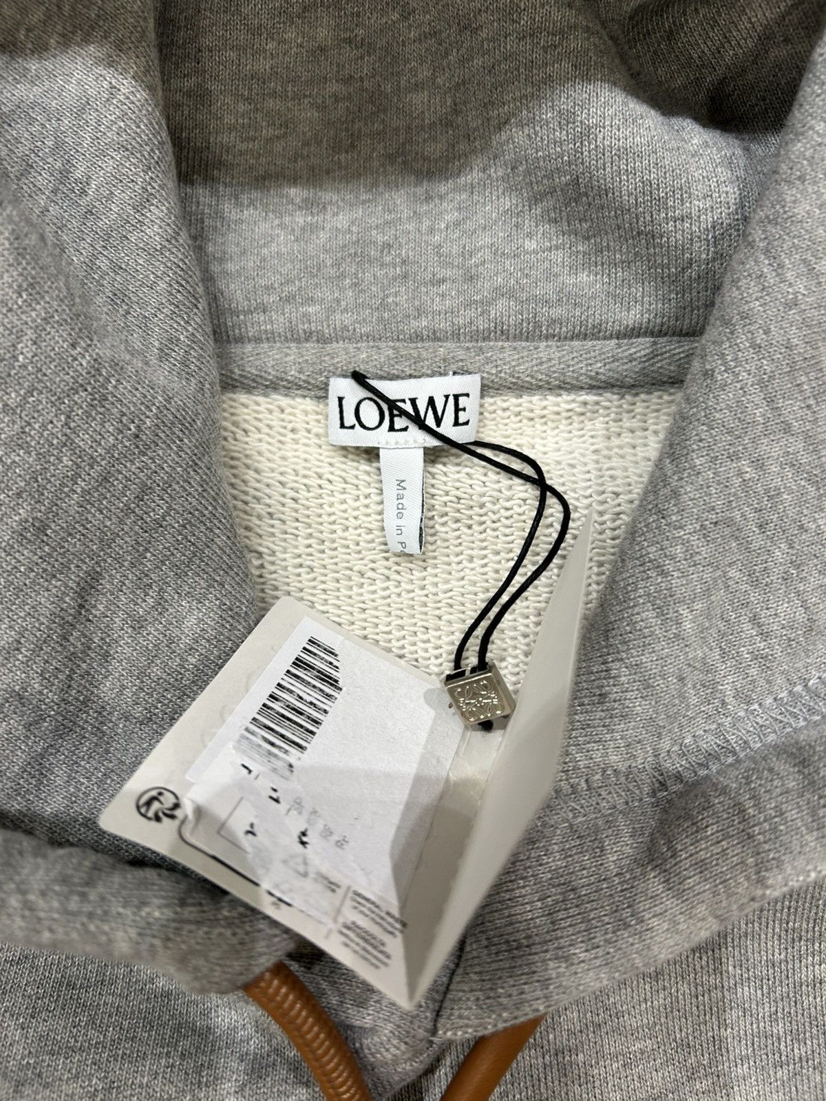 Loewe Loewe Anagram Leather Strings Hooded Sweatshirt Size US XXL / EU 58 / 5 - 5 Thumbnail