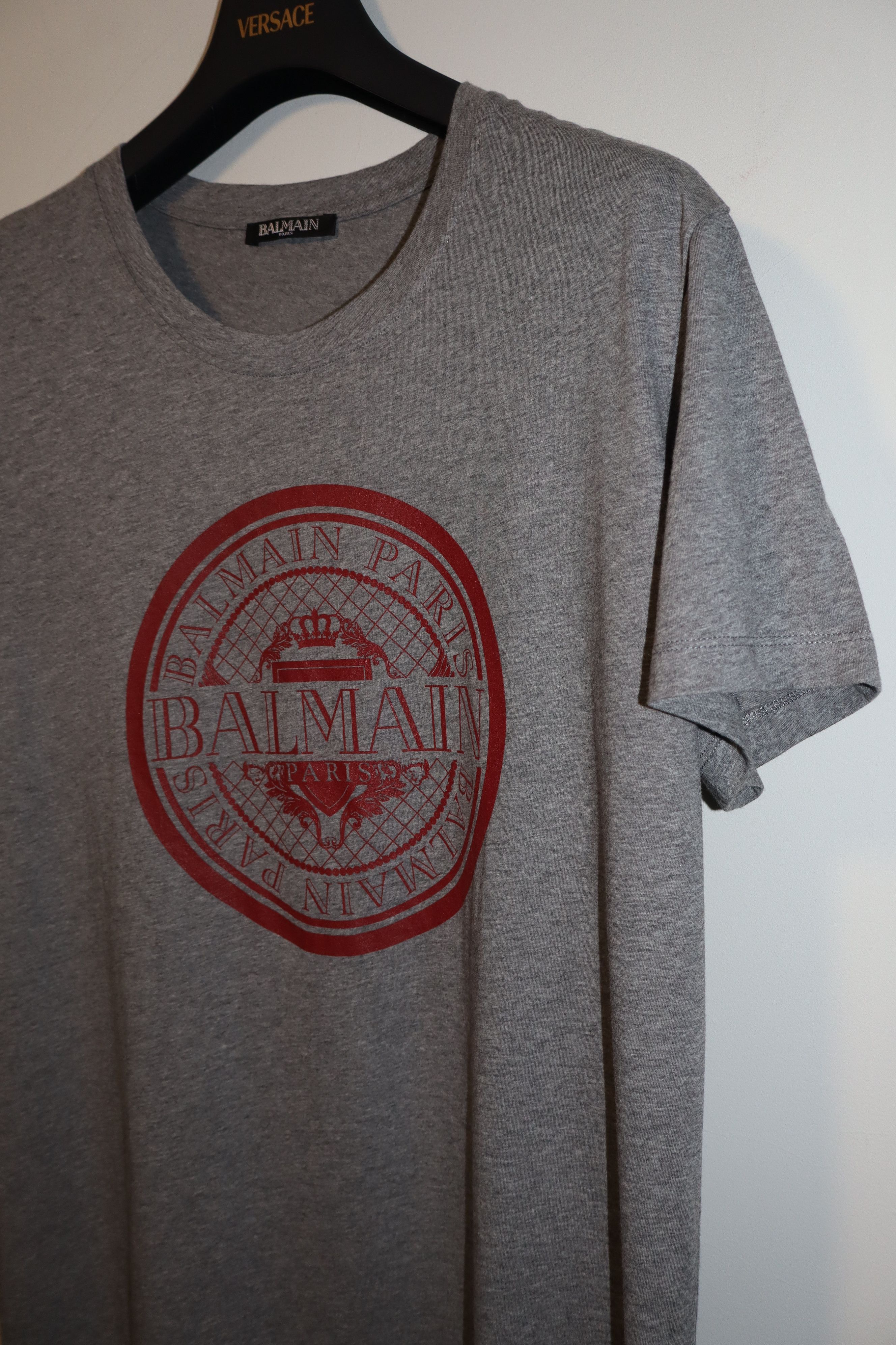 Balmain Silver logo print t-shirt Size US M / EU 48-50 / 2 - 7 Thumbnail