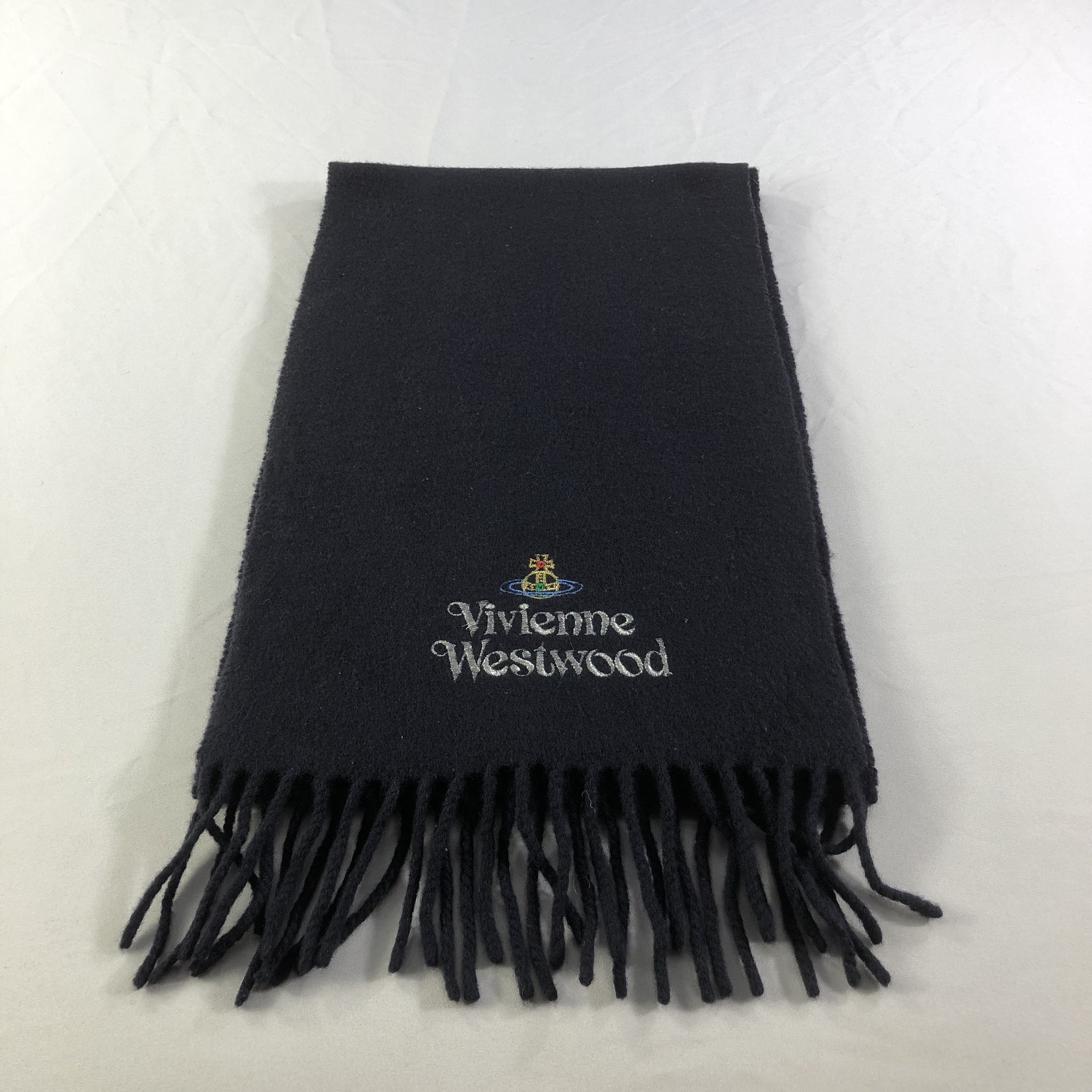 Vivienne Westwood Vivienne Westwood Plain Wool Scarf Muffler V1671 Size ONE SIZE - 3 Thumbnail