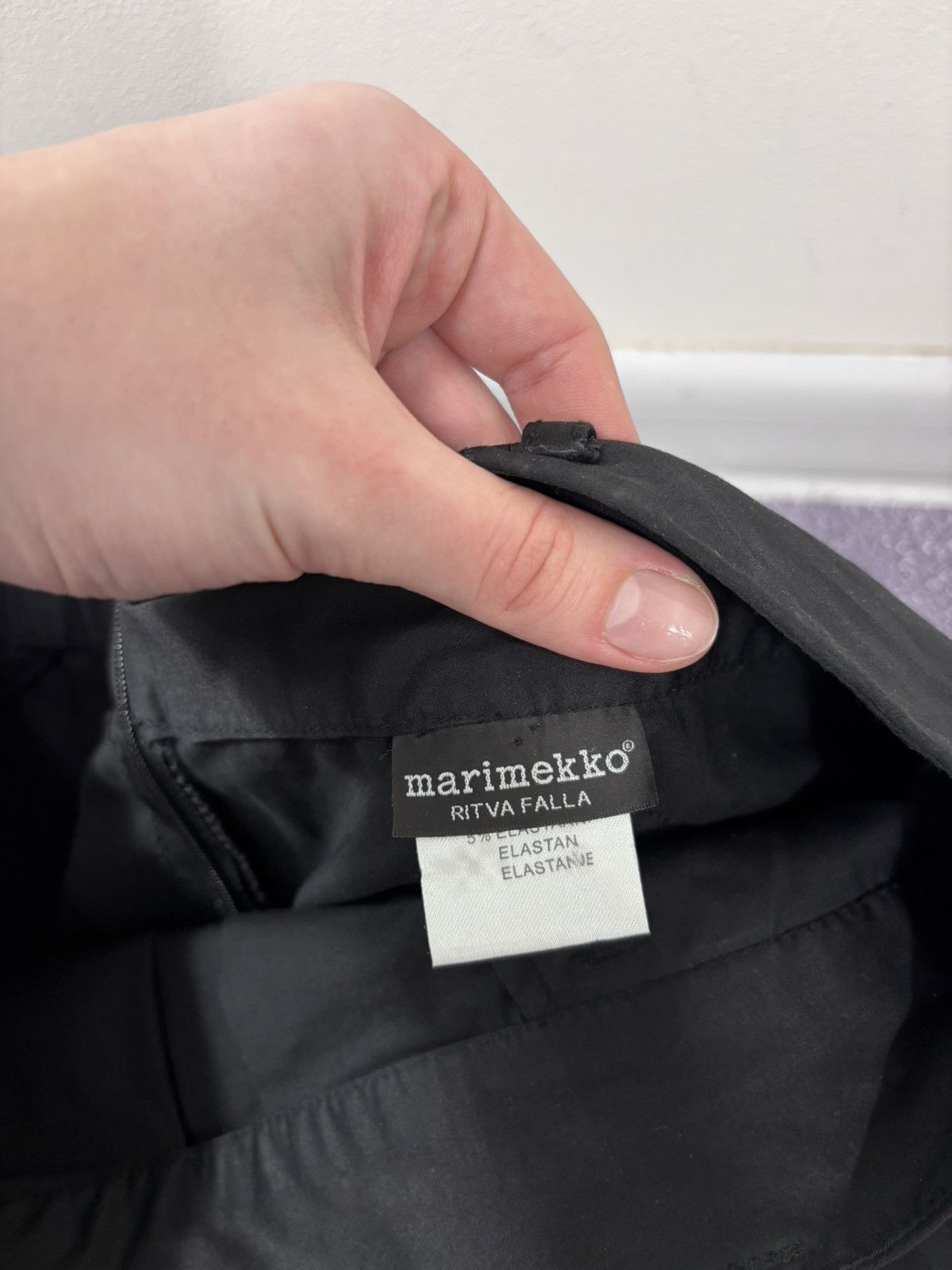 Marimekko Marimekko Ritva Falla Women’s Black A-Line Mini Skirt Size 26" / US 2 / IT 38 - 7 Thumbnail