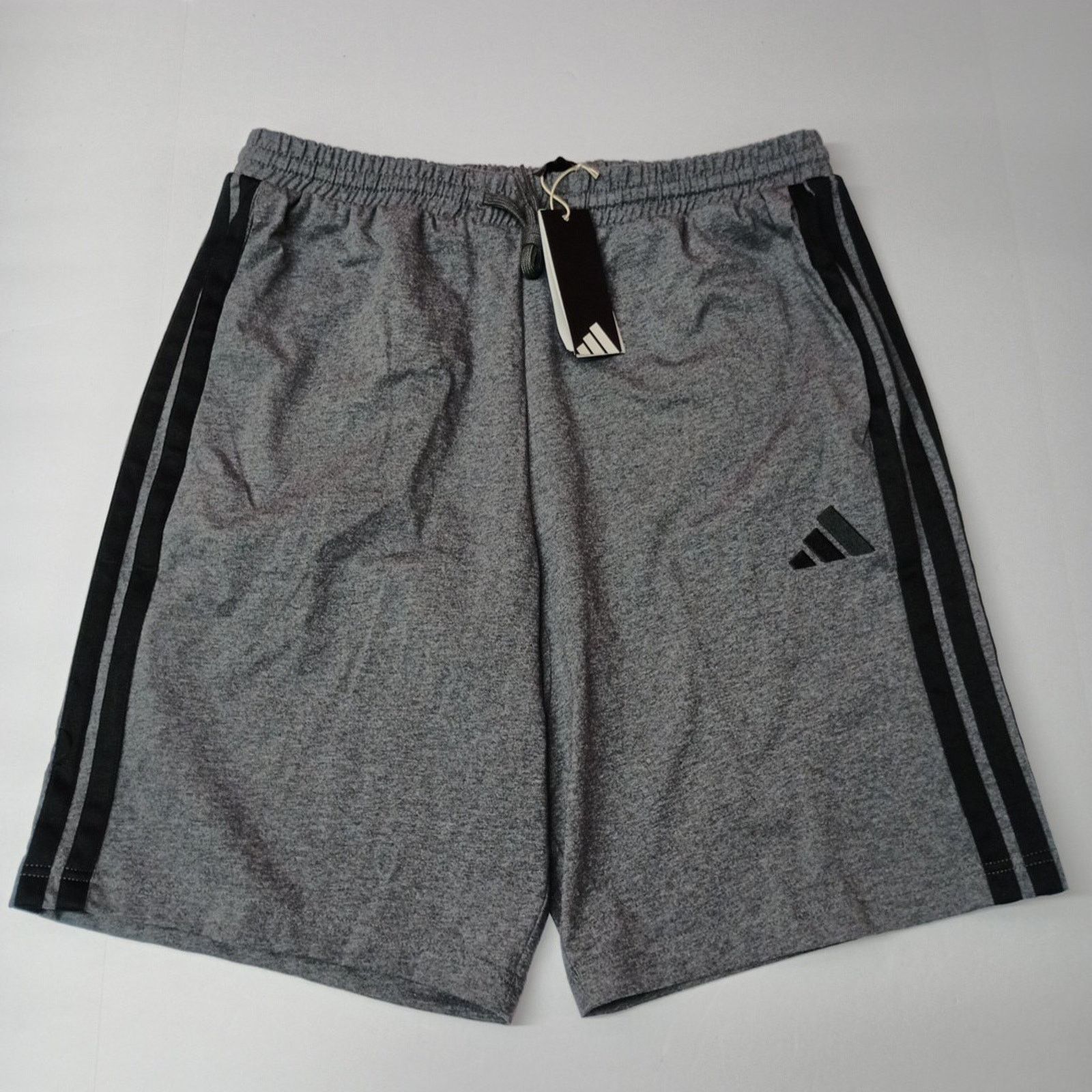 Adidas Adidas Mens 3-Stripe Shorts Size L Dark Grey Heather / Black Size US 34 / EU 50 - 1 Thumbnail