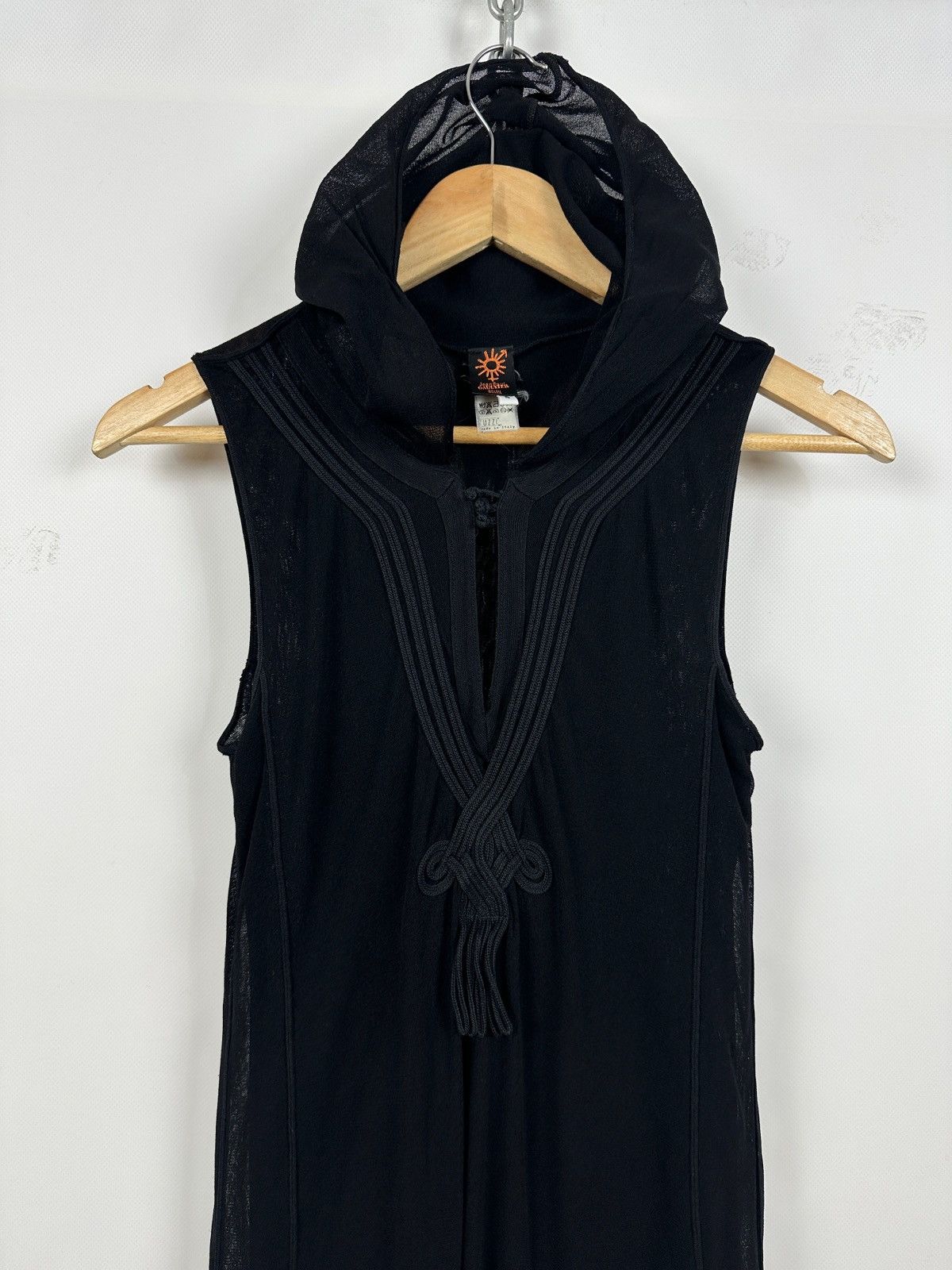 Jean Paul Gaultier Vintage Jean Paul Gaultier Black Gothic Mesh Hood Maxi Dress Size S / US 4 / IT 40 - 13 Thumbnail