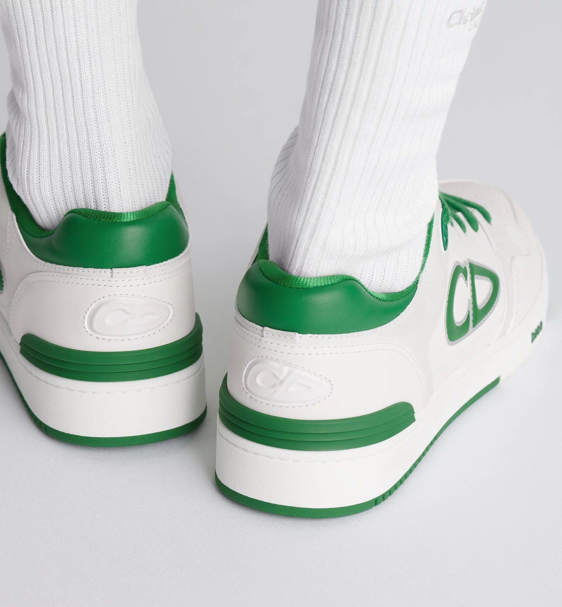 Dior os11x1225 B57 Low-Top Sneakers in White/Green Size US 8 / EU 41 - 4 Thumbnail