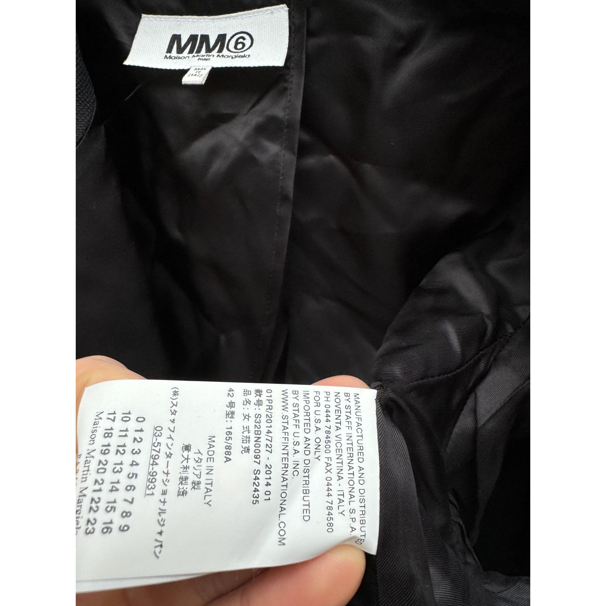 Maison Margiela SS 2014 Black Wool Blazer Jacket Size M / US 6-8 / IT 42-44 - 6 Thumbnail