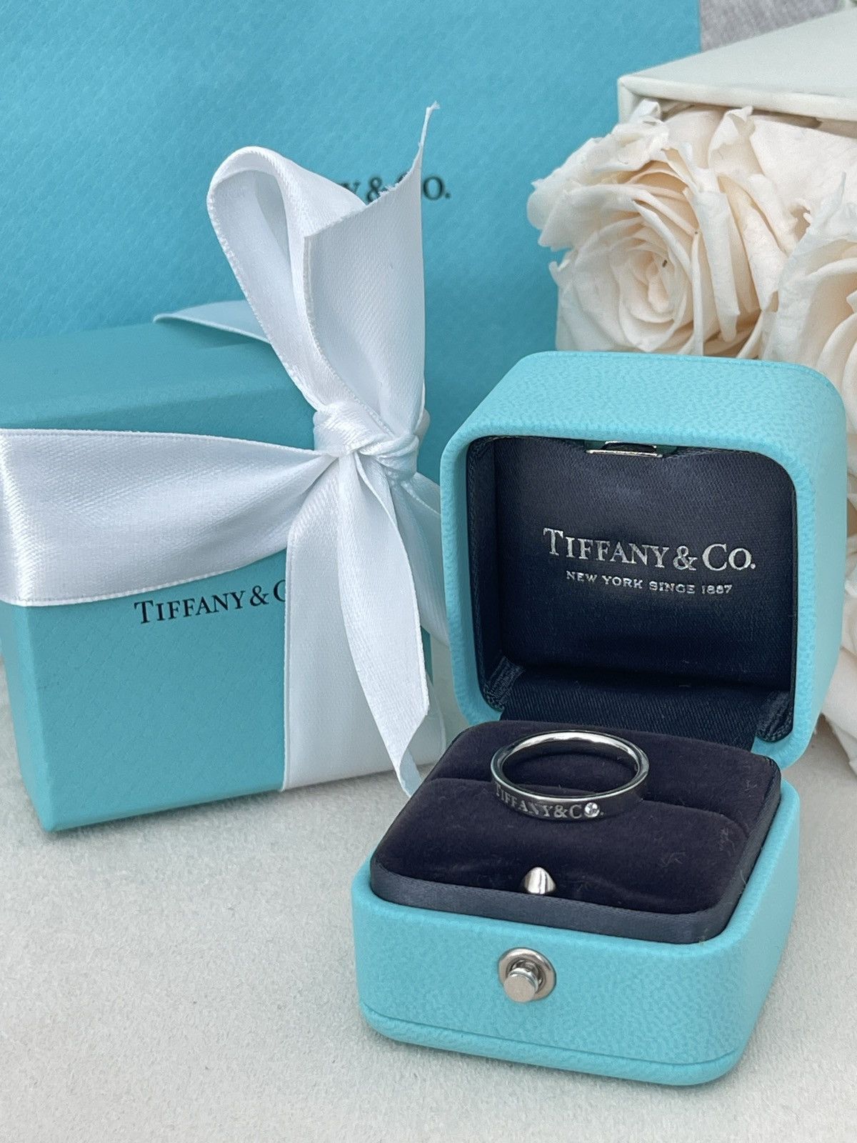 Tiffany & Co. Tiffany & Co. Band Ring in Platinum Diamond 5.5 NEW $2400 Size ONE SIZE - 19 Thumbnail