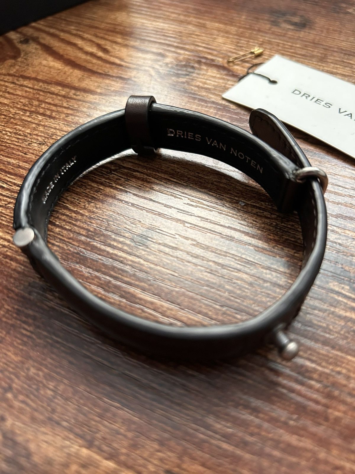 Dries Van Noten Dries Van Noten | Black & Brown Leather Bracelet Size ONE SIZE - 3 Thumbnail