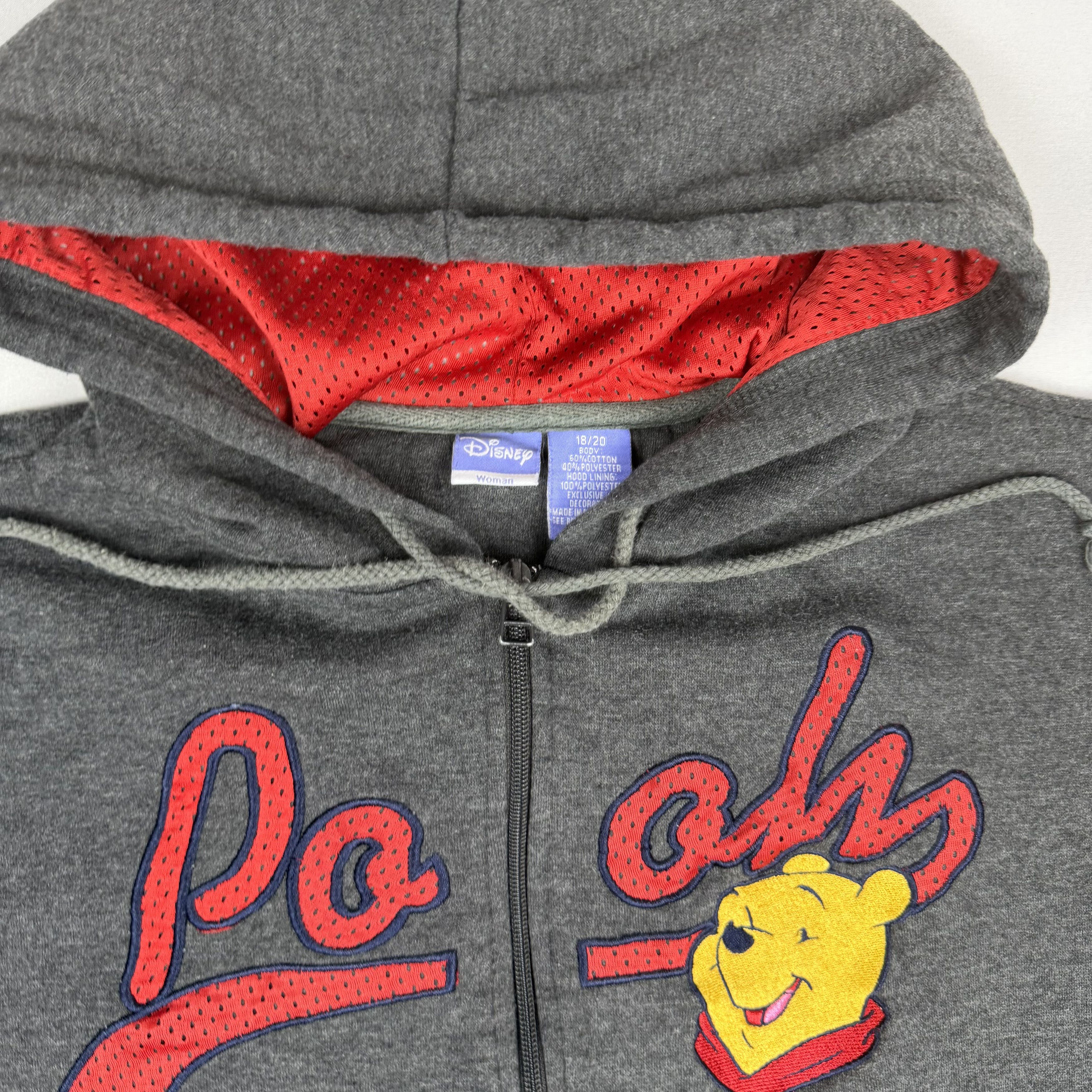 Disney Vintage Disney Winnie the Pooh Zip Hoodie Gray 18/20 Size XXL / US 16-18 / IT 52-54 - 4 Thumbnail