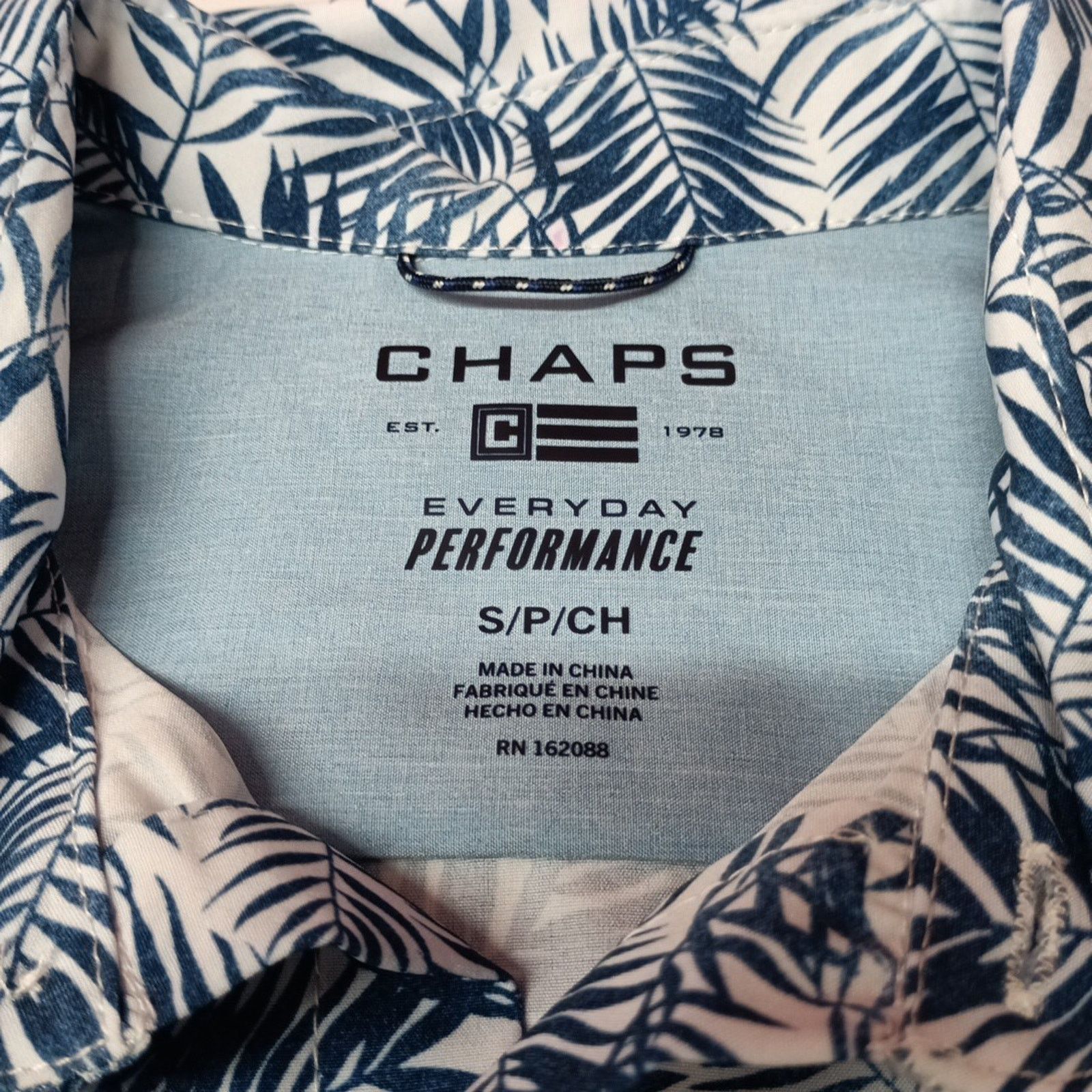 Chaps Chaps Everyday Performance Woven Shirt Men's S Blue Floral Size US S / EU 44-46 / 1 - 4 Thumbnail
