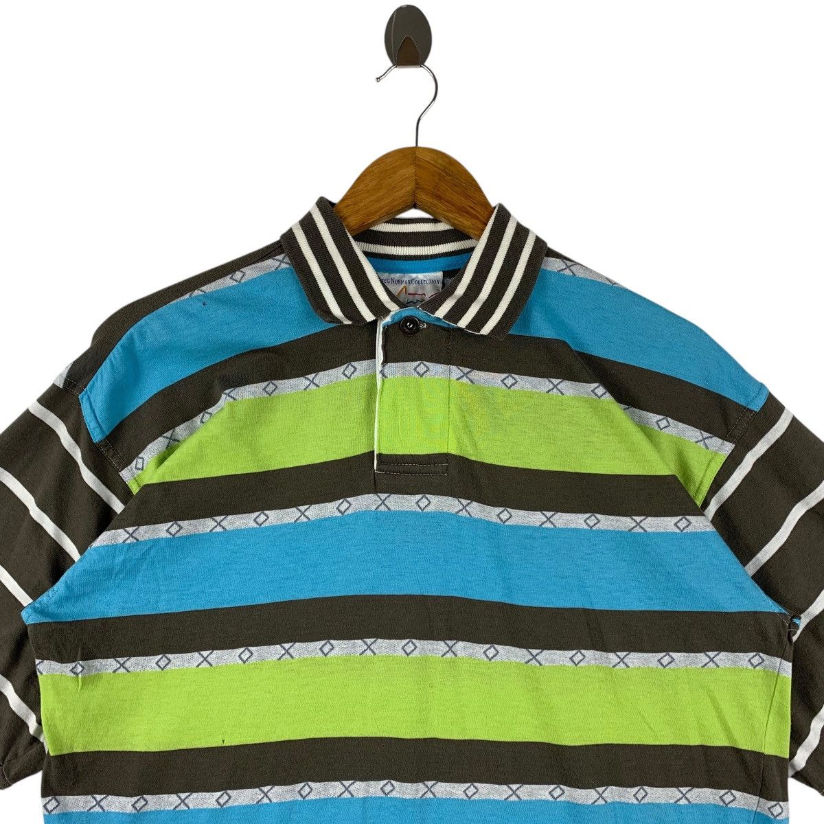 Greg Norman Vintage GREG NORMAN Stripe polo tee Size US M / EU 48-50 / 2 - 2 Thumbnail