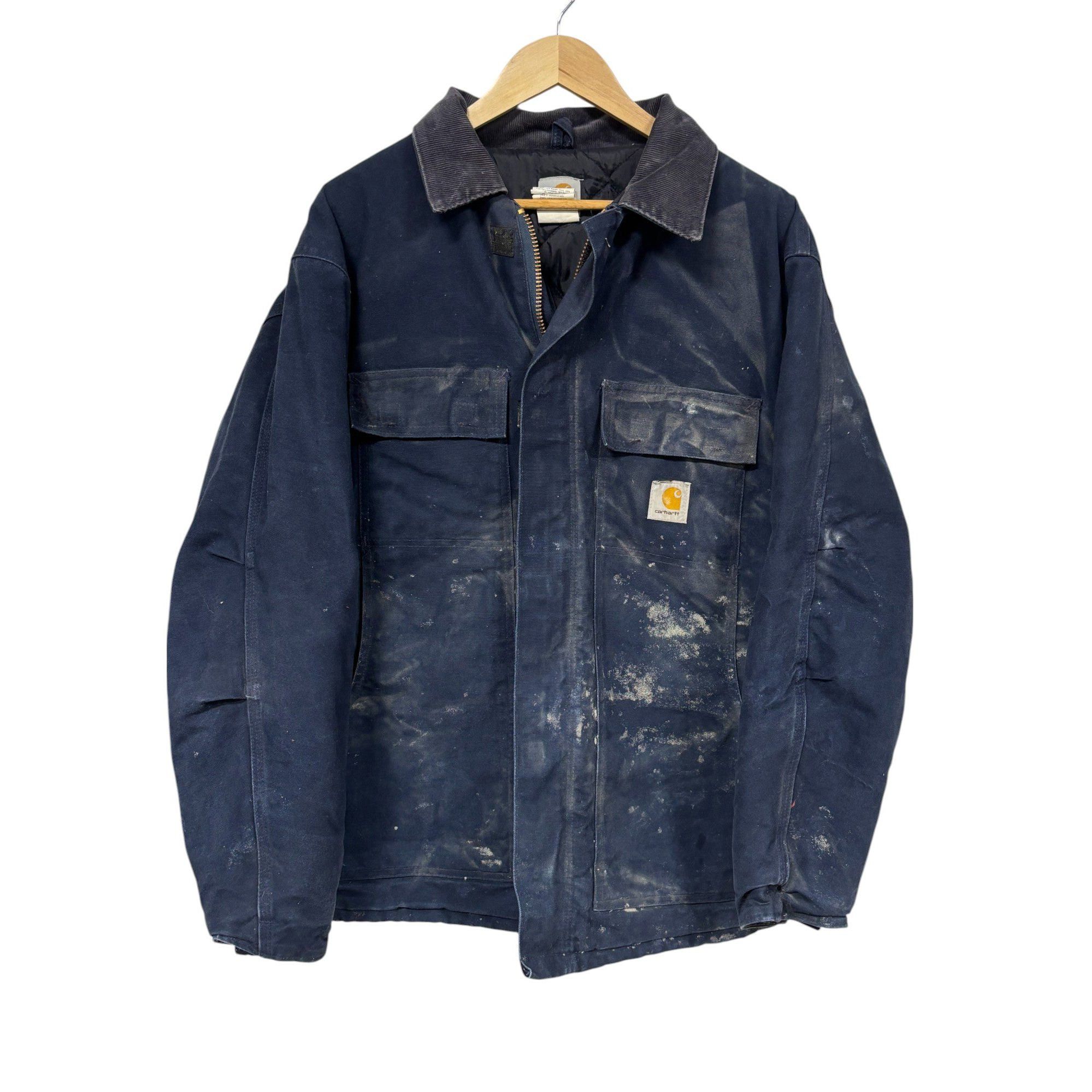 Carhartt Vintage Carhartt C03 Navy Blue Traditional Zip Up Work Jacke Size US L / EU 52-54 / 3 - 1 Thumbnail