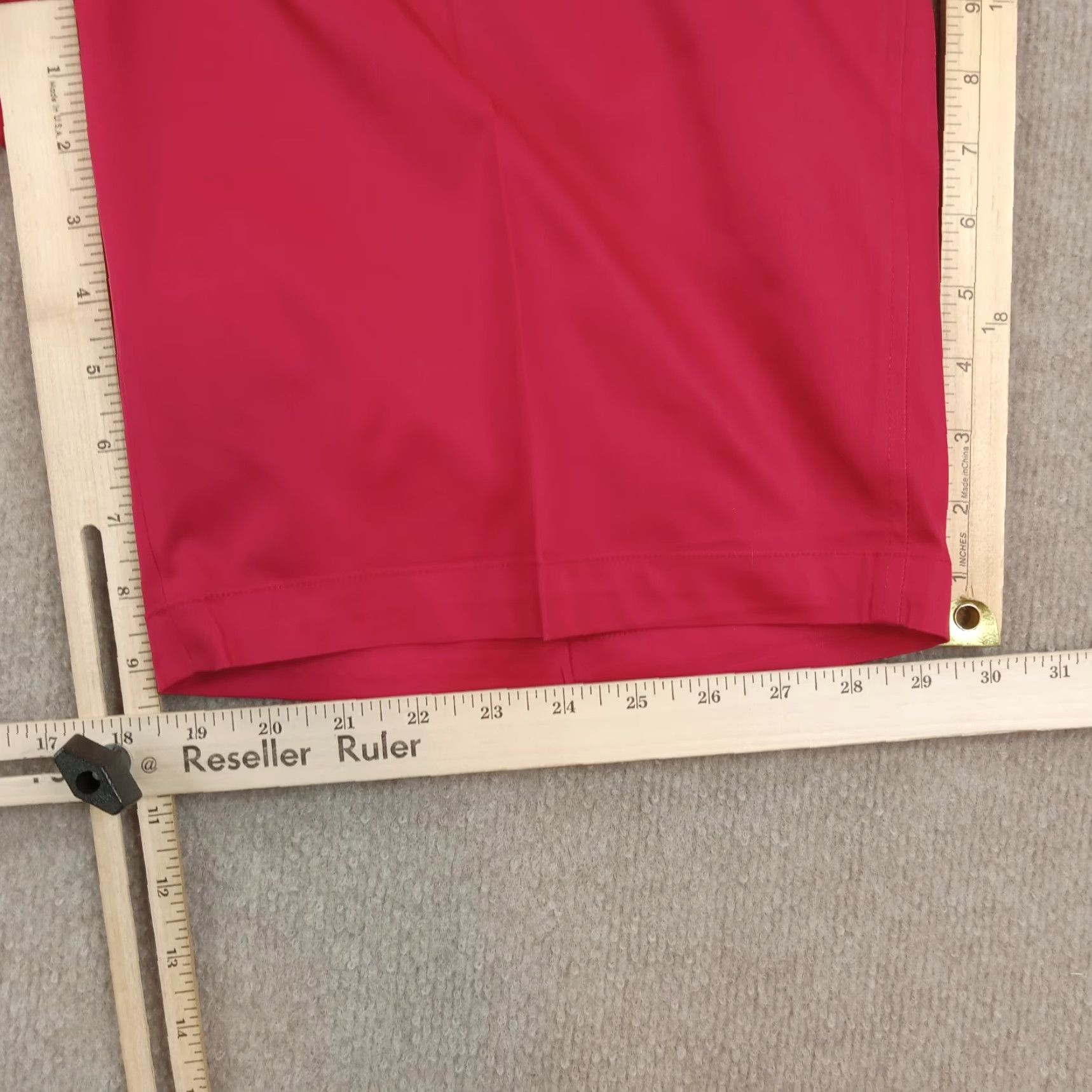 Vintage Artisto Eighteen Mens Red Flat Front Chino Shorts Size 40 Regular Inseam 9 Pockets Summer Size US 40 / EU 56 - 3 Thumbnail