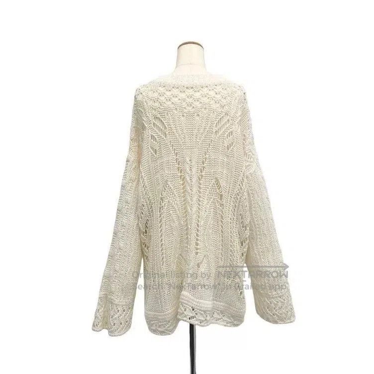 Other Mame Kurogouchi White Lace Knit Top. Size S / US 4 / IT 40 - 2 Thumbnail