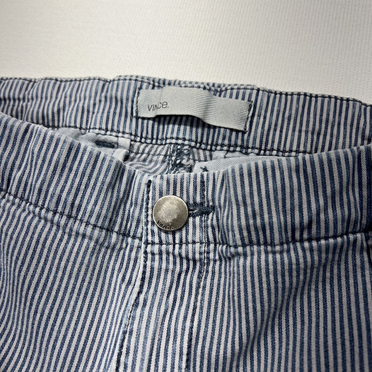 Vince Vince Pants Blue Striped Slim Casual Dress Made In USA Size 30" / US 8 / IT 44 - 6 Thumbnail