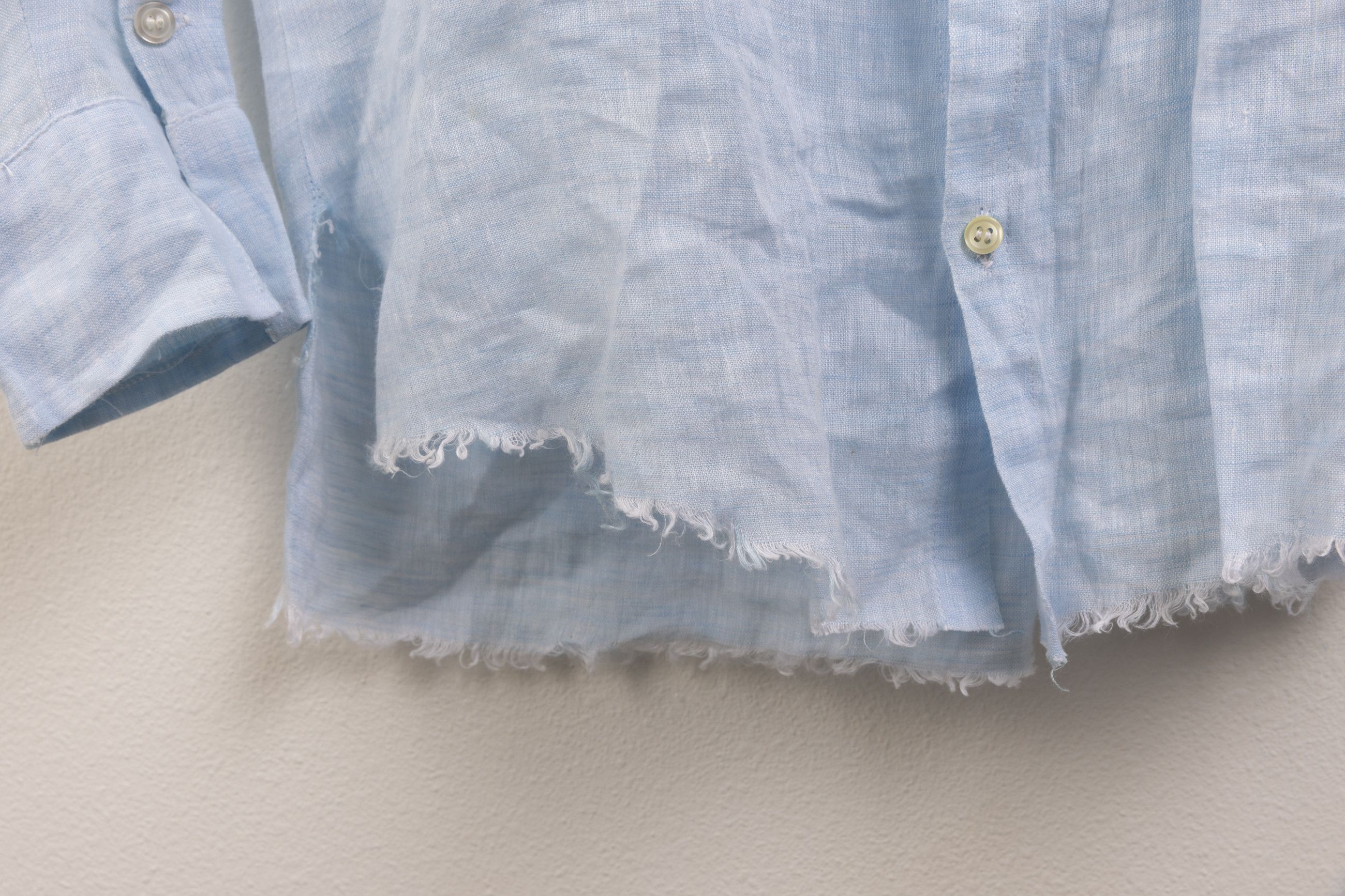 Greg Lauren "The studio shirt" baby blue patchwork linen Size US S / EU 44-46 / 1 - 5 Thumbnail