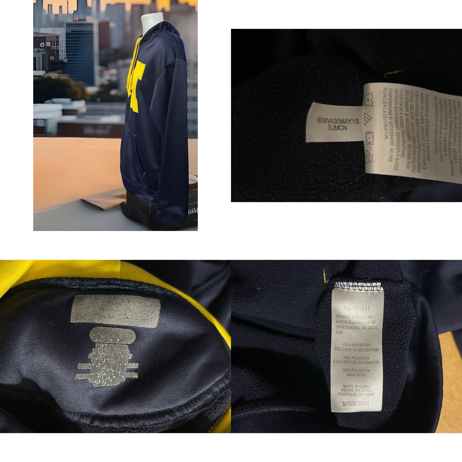Vintage VINTAGE Knights Apparel Michigan Wolverine Hoodie Unisex Adults Medium Blue Knits Logo 2015 M Stitched Yellow M Mens Size US M / EU 48-50 / 2 - 8 Thumbnail