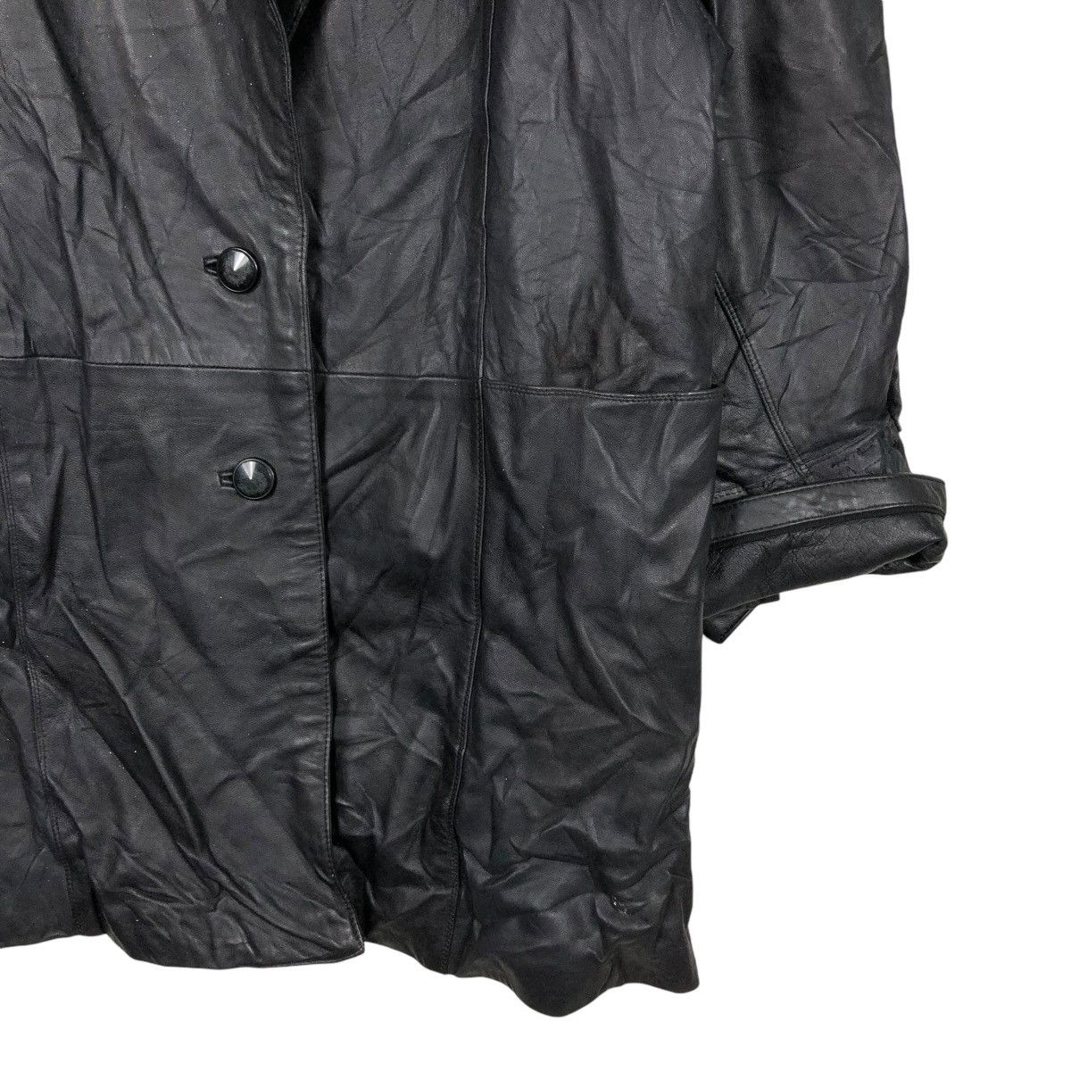 Japanese Brand 🔥VINTAGE GENUINE LEATHER JACKET DOUBLE BREAST OJATTI ITALY Size US M / EU 48-50 / 2 - 7 Thumbnail