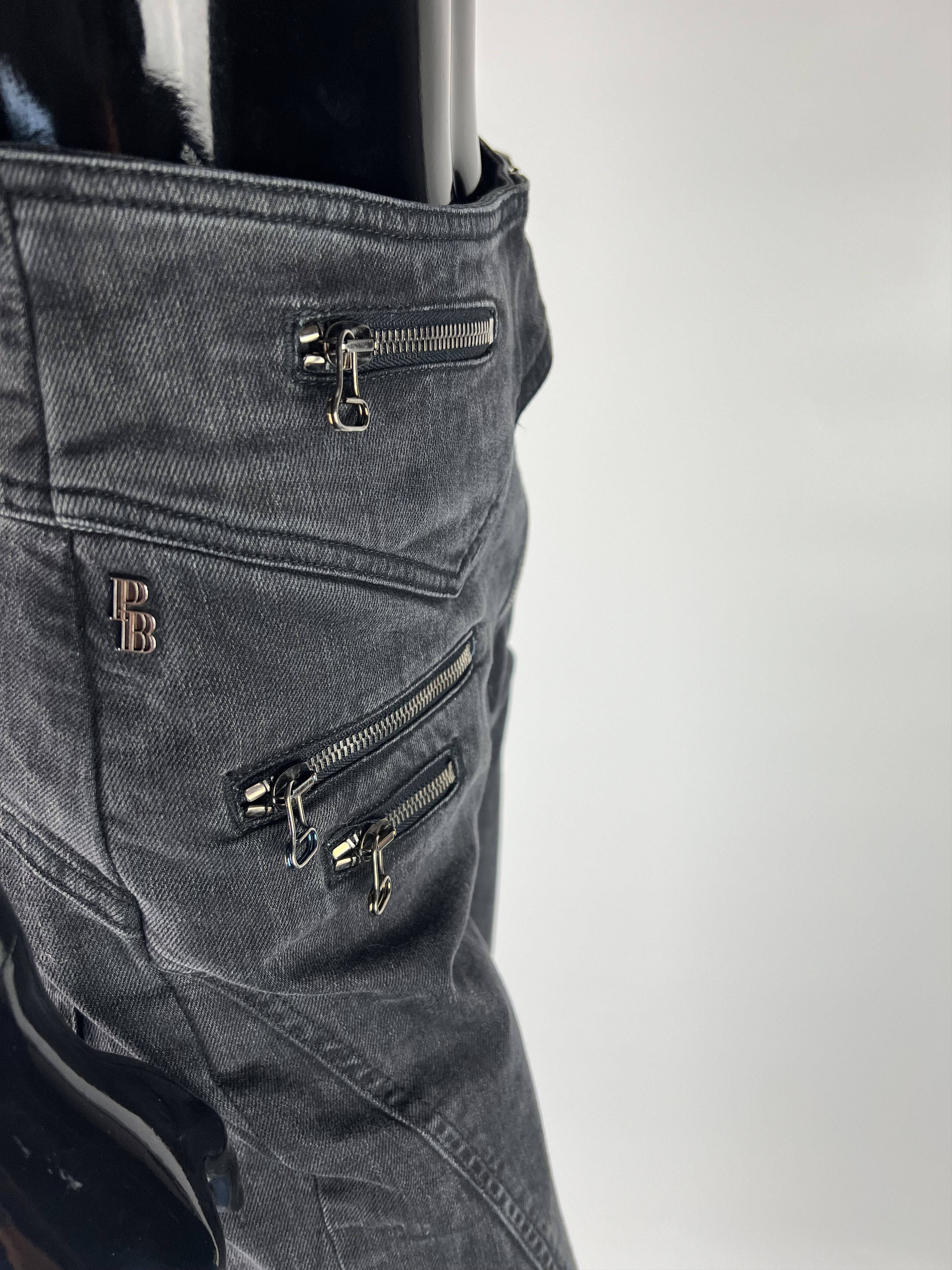 Balmain × Pierre Balmain Pierre Balmain Women's Jeans Gray Size 27 Size 27" / US 4 / IT 40 - 5 Thumbnail