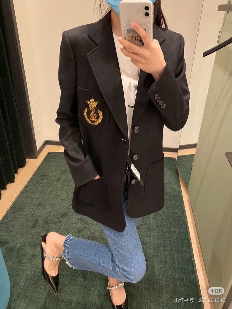 Yves Saint Laurent Saint LaruentWool badge LOGO suit 2502-Nextarrow Size XS / US 0-2 / IT 36-38 - 6 Thumbnail