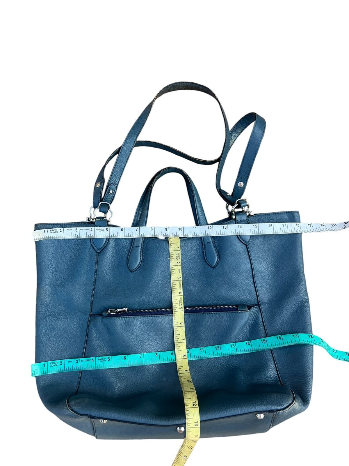 Leather FARO Japan Distressed Patina Leather 2 Way Tote Bag Size ONE SIZE - 25 Thumbnail