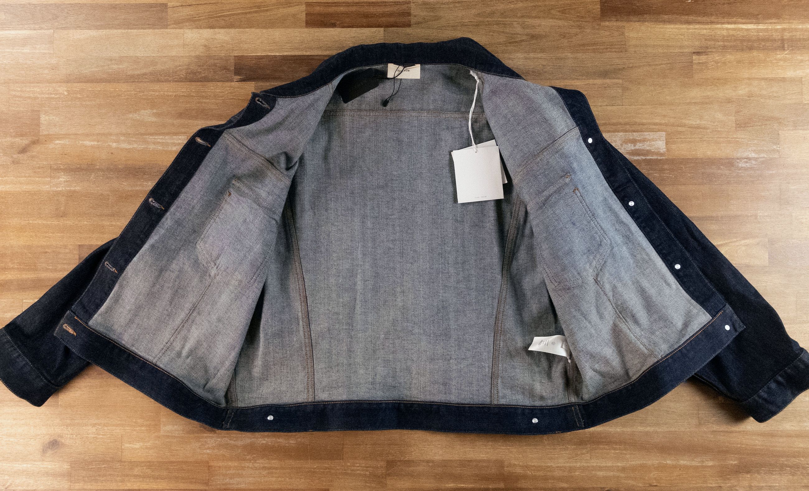 The Row THE ROW Ness navy blue oversized denim jacket Large q Size L / US 10 / IT 46 - 13 Thumbnail