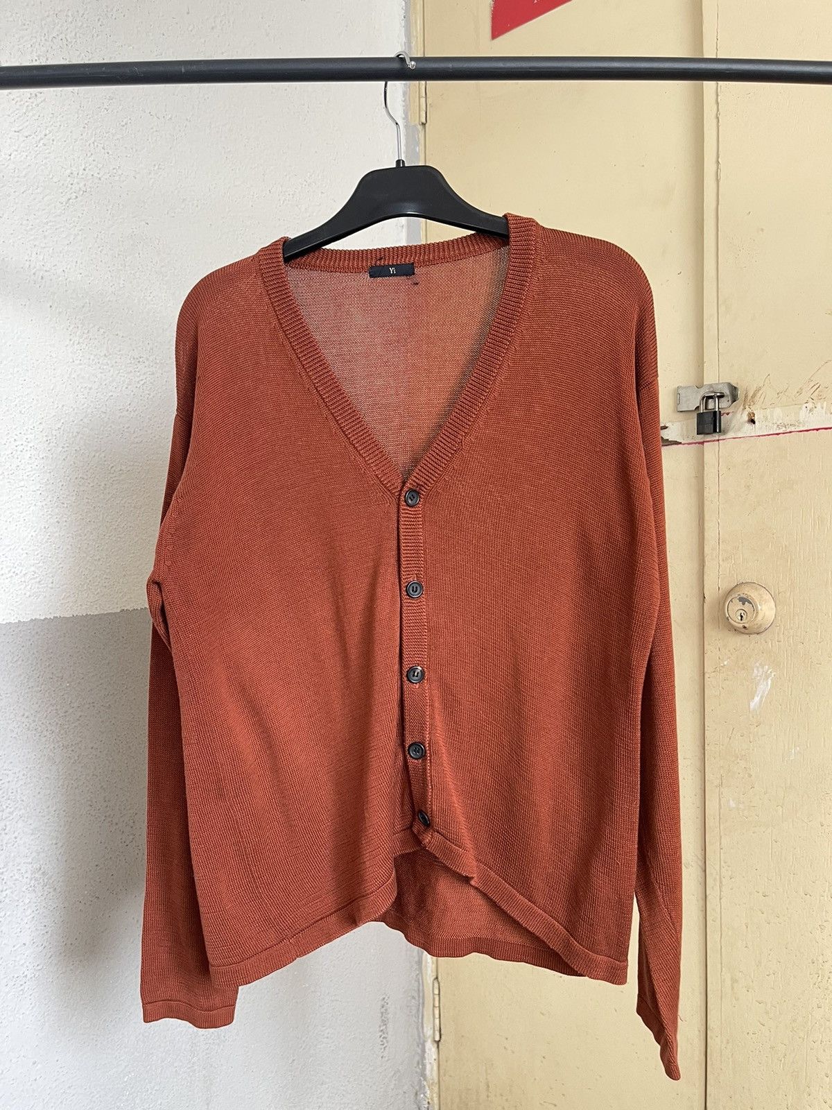 Yohji Yamamoto Y’s Yohji Yamamoto V Neck Cotton Cardigan Burnt Orange Size M / US 6-8 / IT 42-44 - 1 Thumbnail