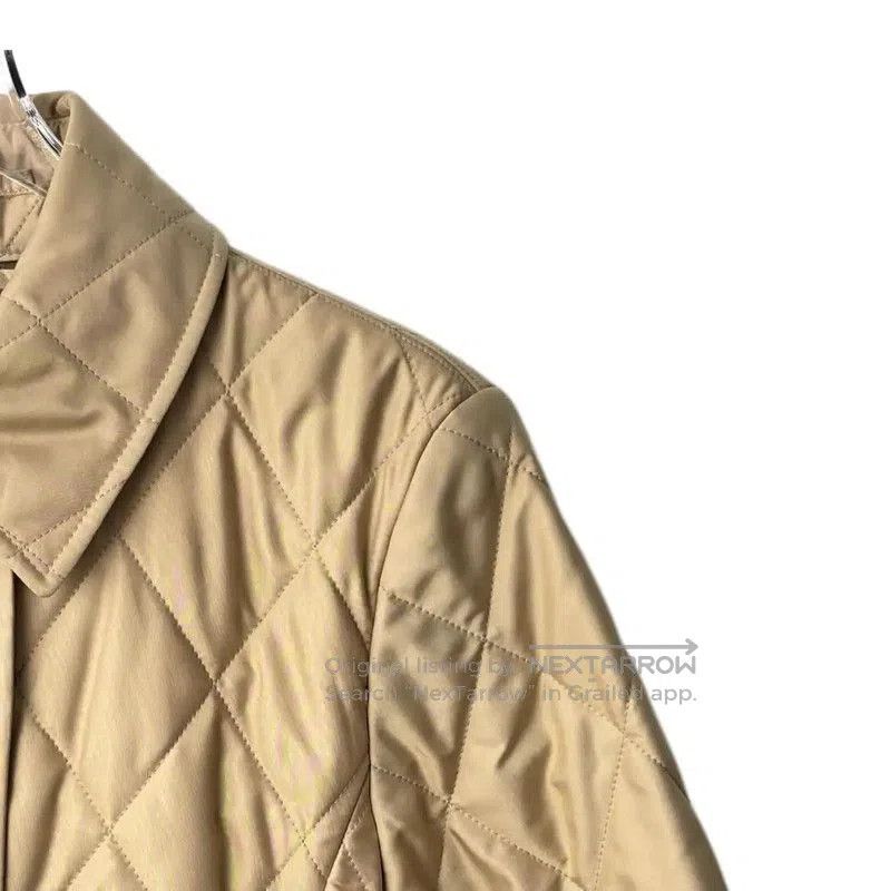 Burberry Burberry Women's Brown Cotton Blend Quilted Jacket. Size L / US 10 / IT 46 - 3 Thumbnail
