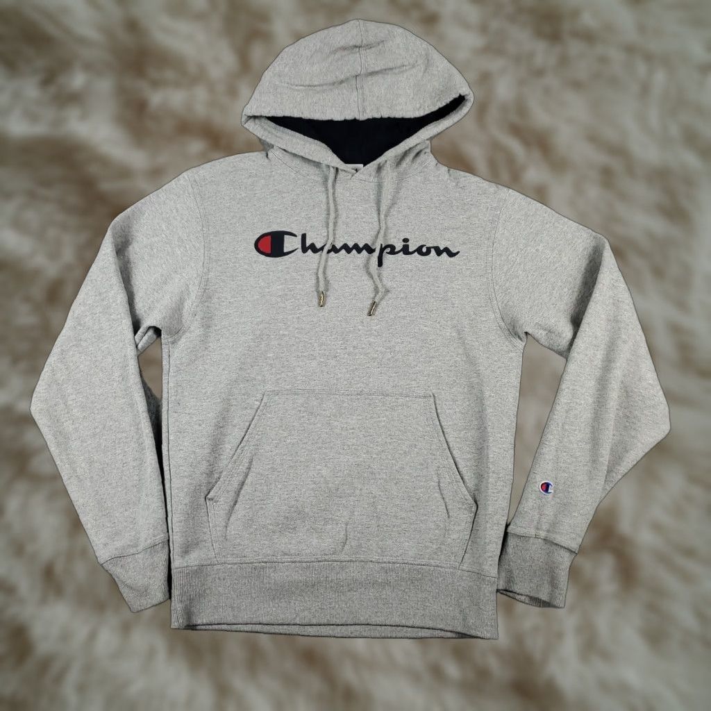 Champion VINTAGE Champion Hoodie Pullover Mens Small Gray Casual All Seasons Sports Size US S / EU 44-46 / 1 - 1 Thumbnail