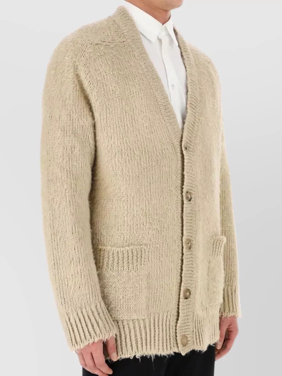 Maison Margiela o1y1124 Linen Oversize Cardigan In Beige Size US XS / EU 42 / 0 - 4 Thumbnail
