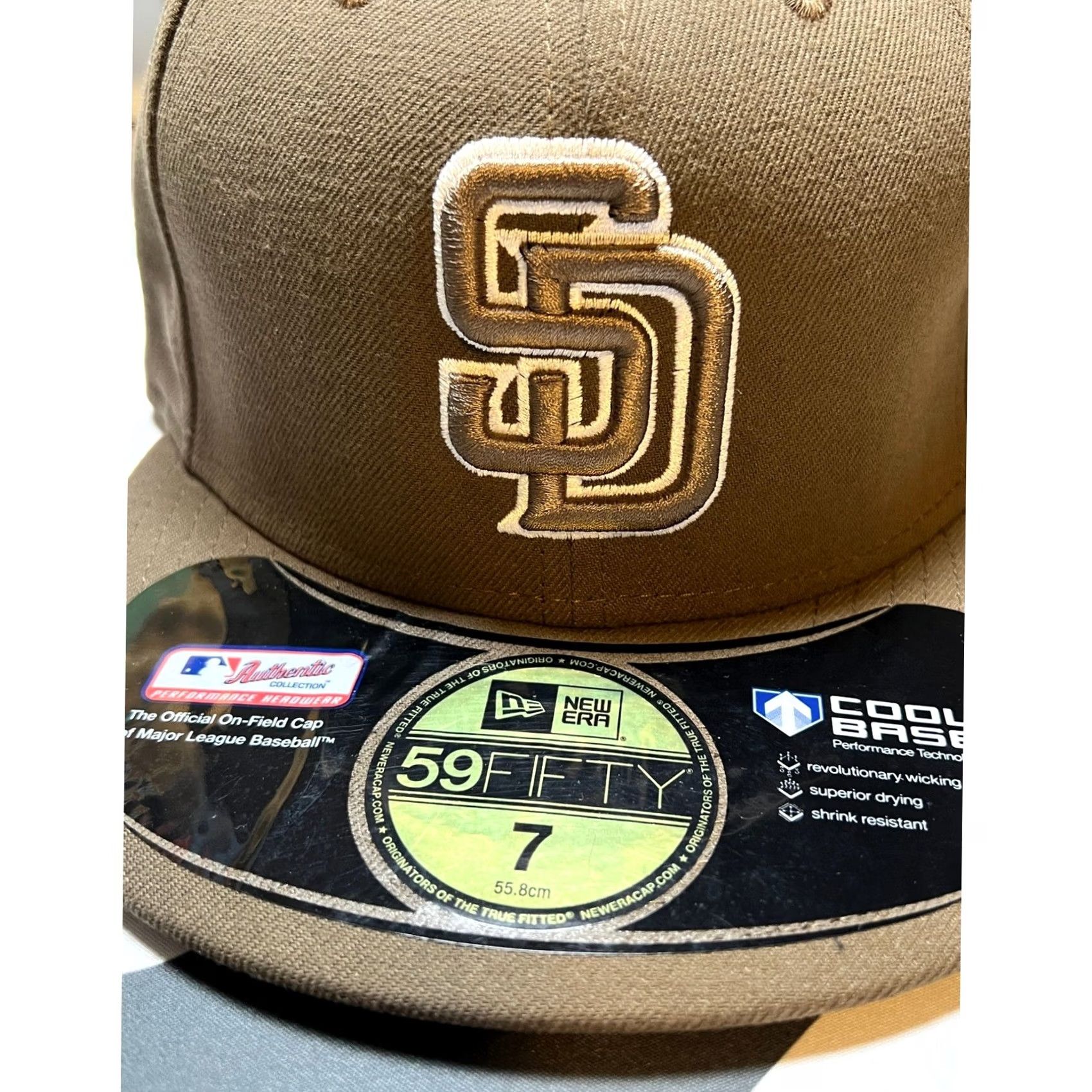 New Era New Era San Diego Padres Hat Mens 7 Brown 59FIFTY Fitted MLB Authentic On-Field Size ONE SIZE - 3 Thumbnail