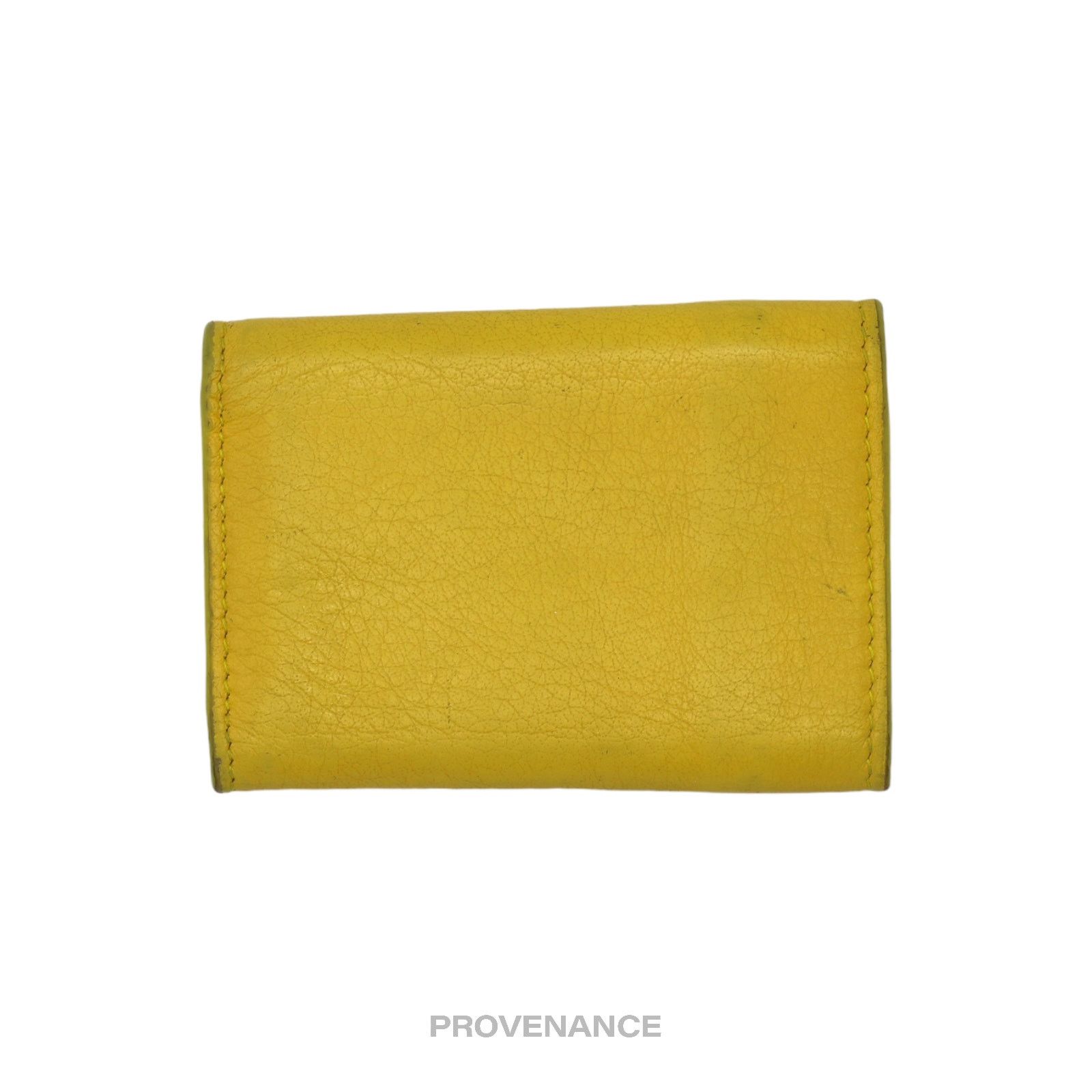 Balenciaga 🔴 Balenciaga Papier Mini Wallet - Yellow Leather Size ONE SIZE - 2 Thumbnail