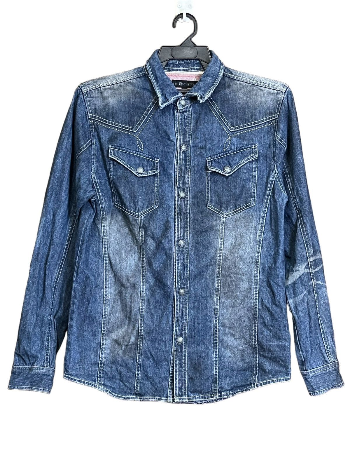 In The Attic SICK🔥IN THE ATTIC VIRGINIA BEACH BUTTON UP DENIM SHIRT Size US M / EU 48-50 / 2 - 1 Thumbnail