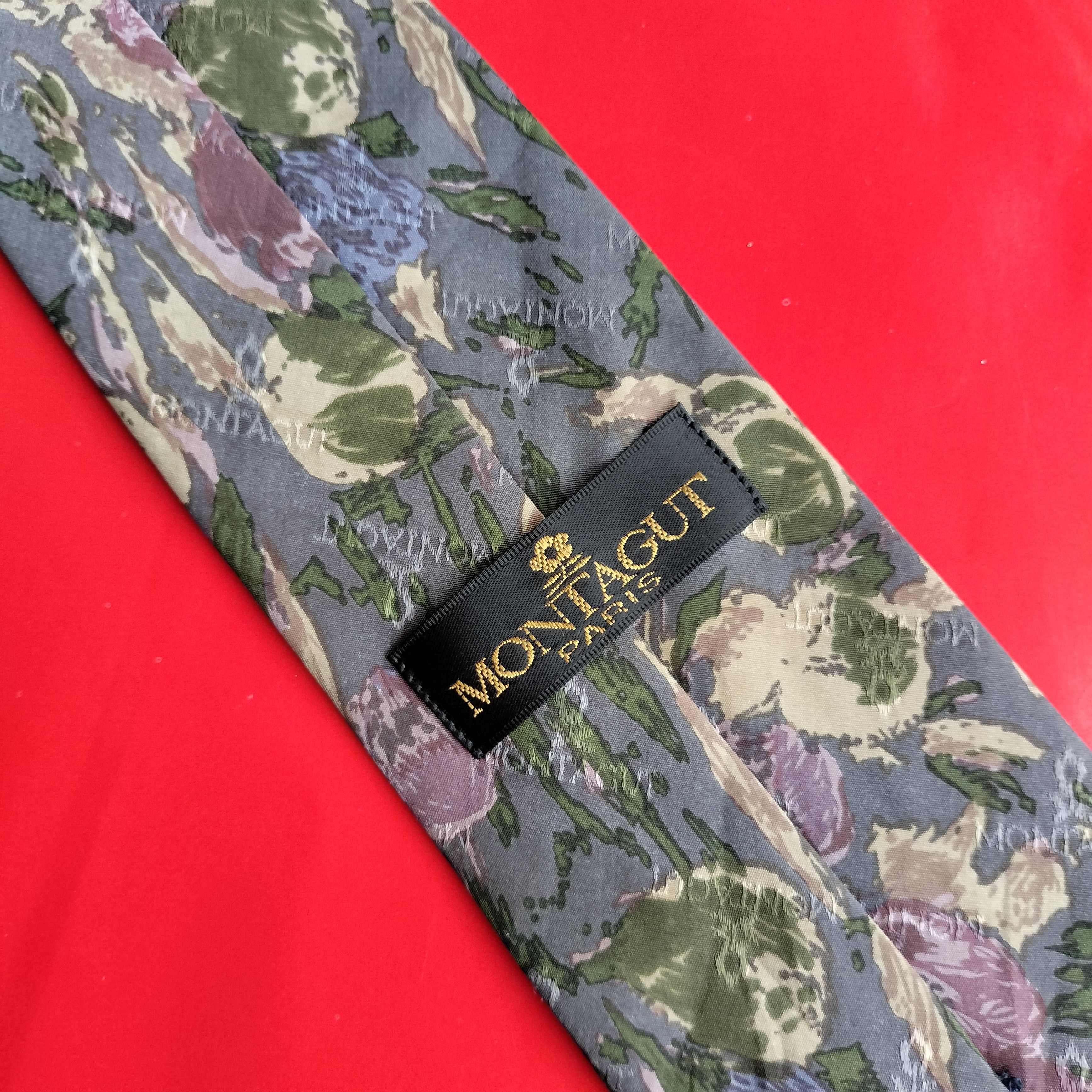 Montagut Vintage Montagut paris floral silk tie Size ONE SIZE - 7 Thumbnail