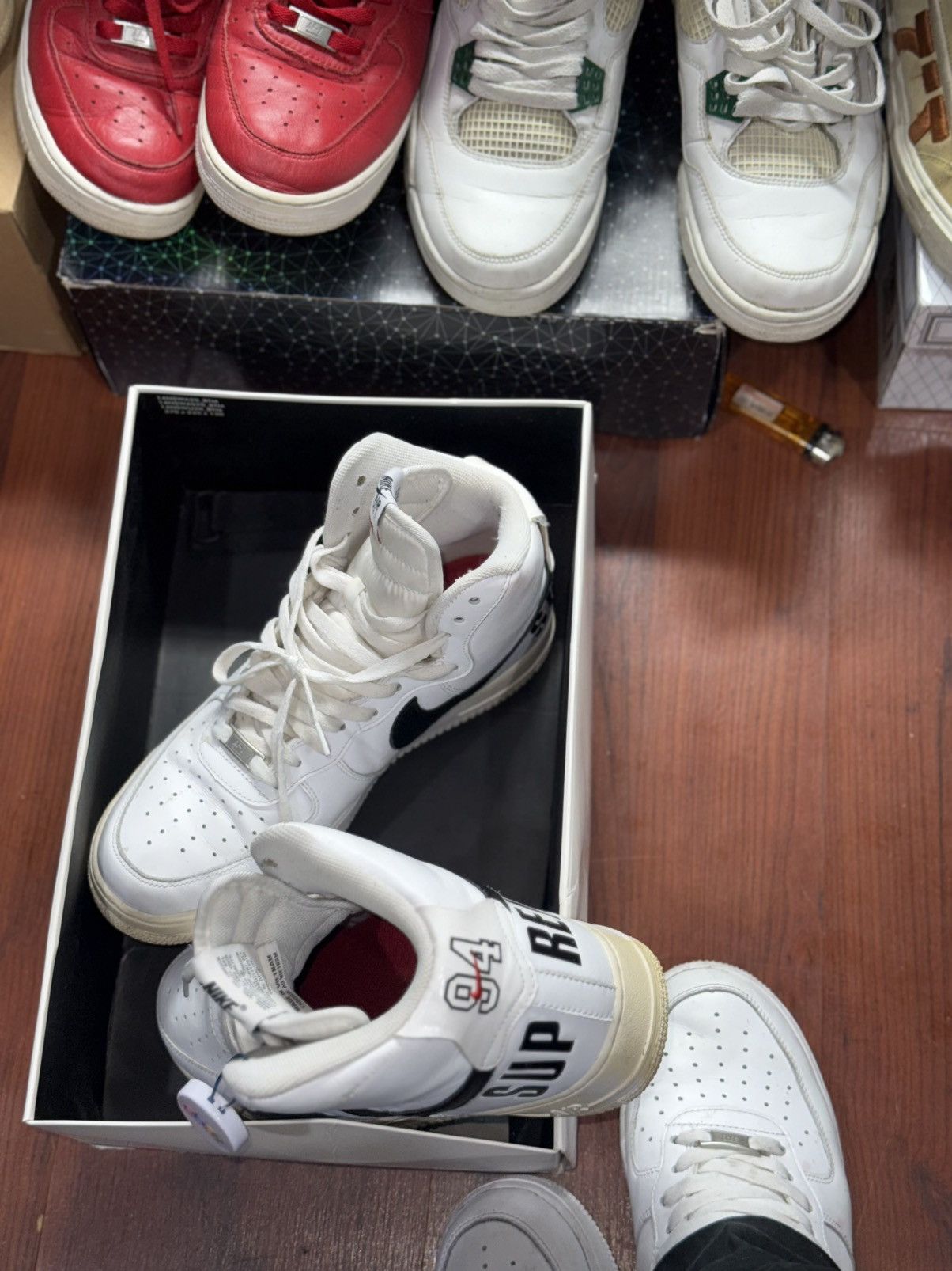Supreme Nike Air Force 1 High Supreme X Supreme White 2014 Size 10 Size US 10 / EU 43 - 5 Thumbnail