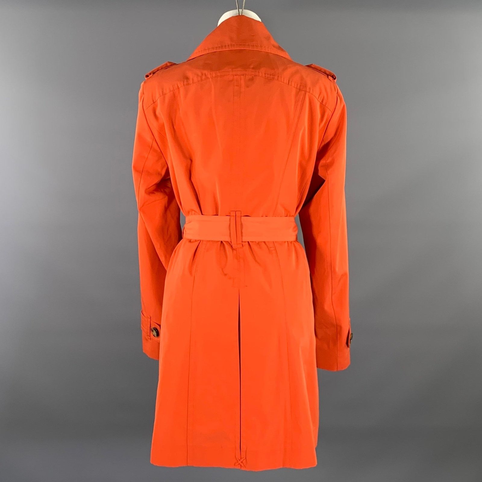 London Fog LONDON FOG Orange Polyester Double Breasted Trench Coat L Size L / US 10 / IT 46 - 3 Thumbnail