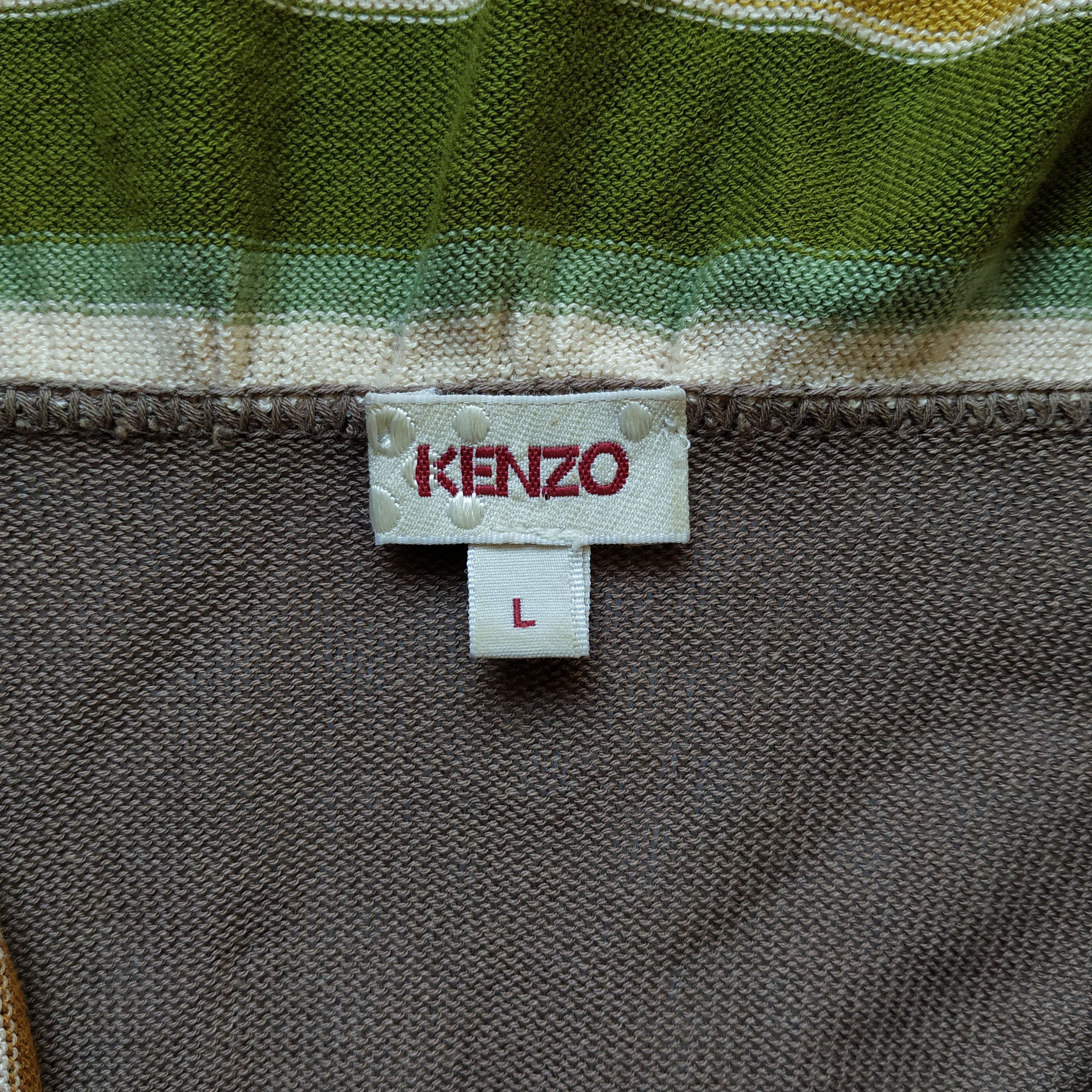 Kenzo Kenzo brown colorful striped peplum tie front Size L / US 10 / IT 46 - 4 Thumbnail