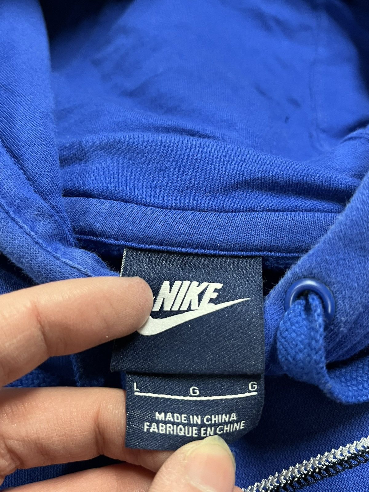 Nike × Vintage Nike vintage center swoosh hoodie streetwear hype rare Size US L / EU 52-54 / 3 - 4 Thumbnail