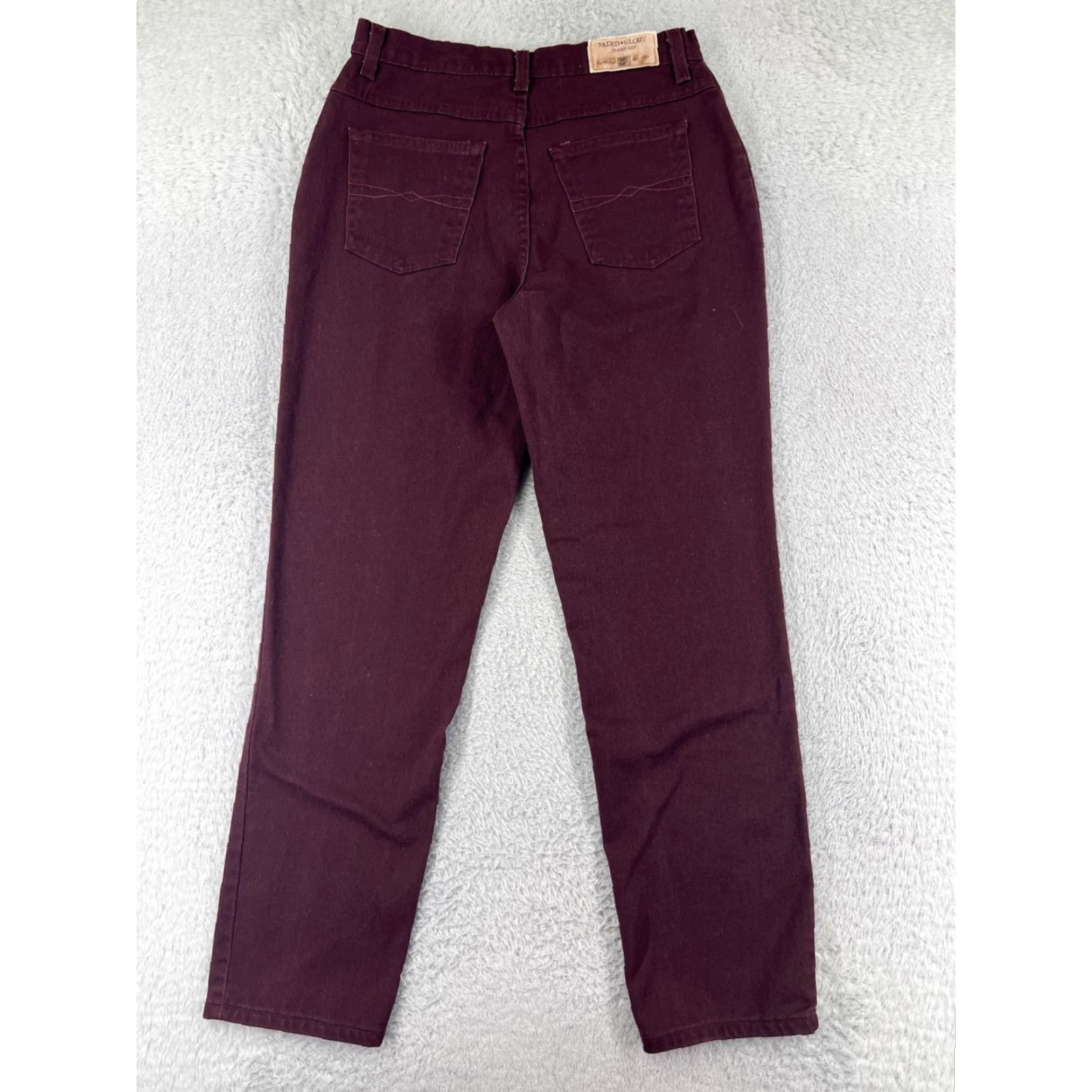 Faded Glory Faded Glory Jeans Women 10 Red Denim Straight High Rise 5-Pocket Cotton Stretch Size 32" / US 10 / IT 46 - 2 Thumbnail
