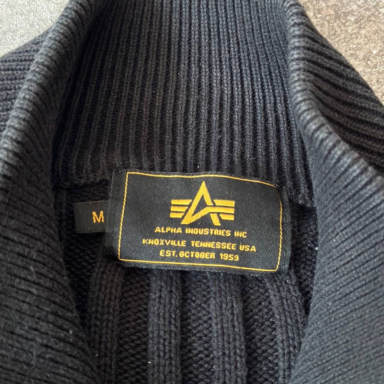 Alpha Industries Alpha Industries Vintage Ribbed Knit Zip Sweater Size US M / EU 48-50 / 2 - 8 Thumbnail