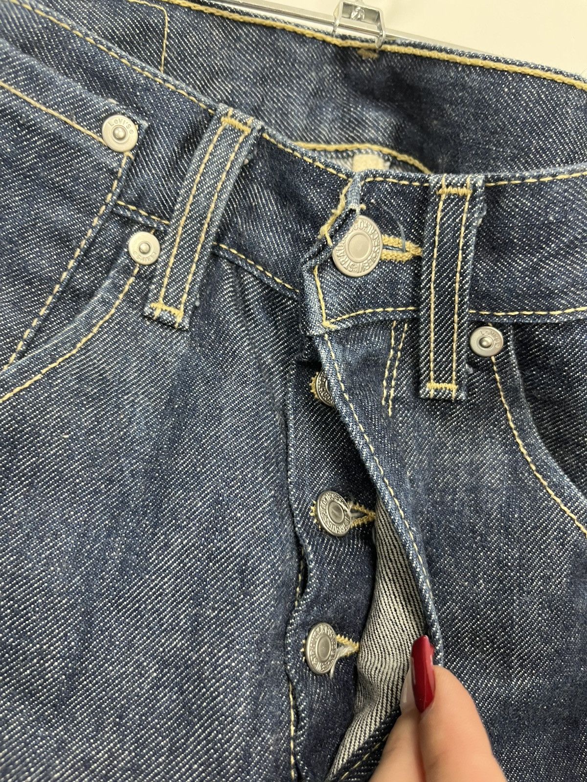 Levi's Levi's Men Navy Jeans Pants Blue Stonewashed Antiform Size US 26 / EU 42 - 9 Thumbnail