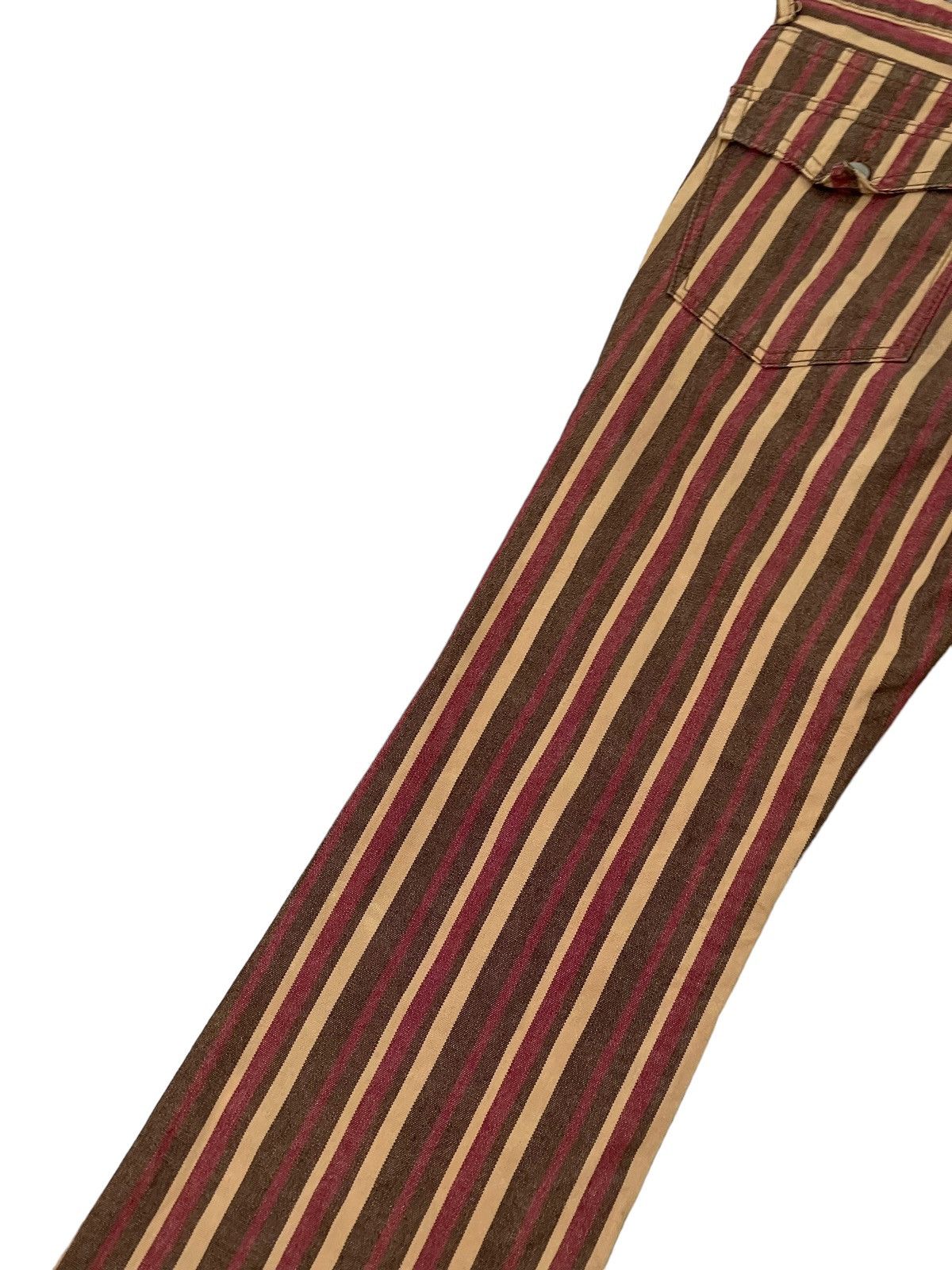 Japanese Brand Flare Jeans 291295 Homme Japan Striped Pant 6🟦2 Size US 32 / EU 48 - 15 Thumbnail