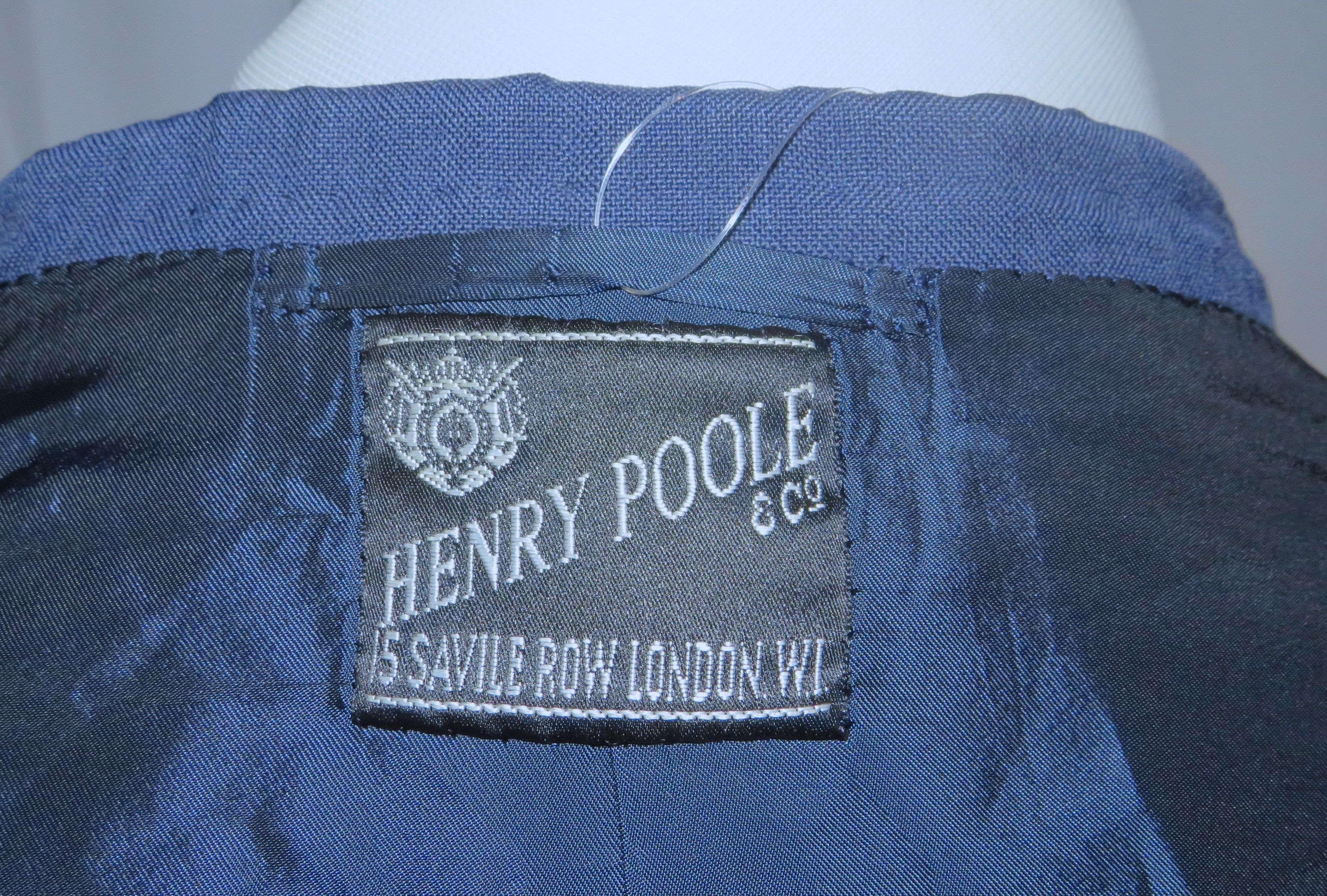 Henry Poole × Savile Row Bespoke Pale Blue Three Button Sport Coat 52XL Size 52L - 13 Thumbnail