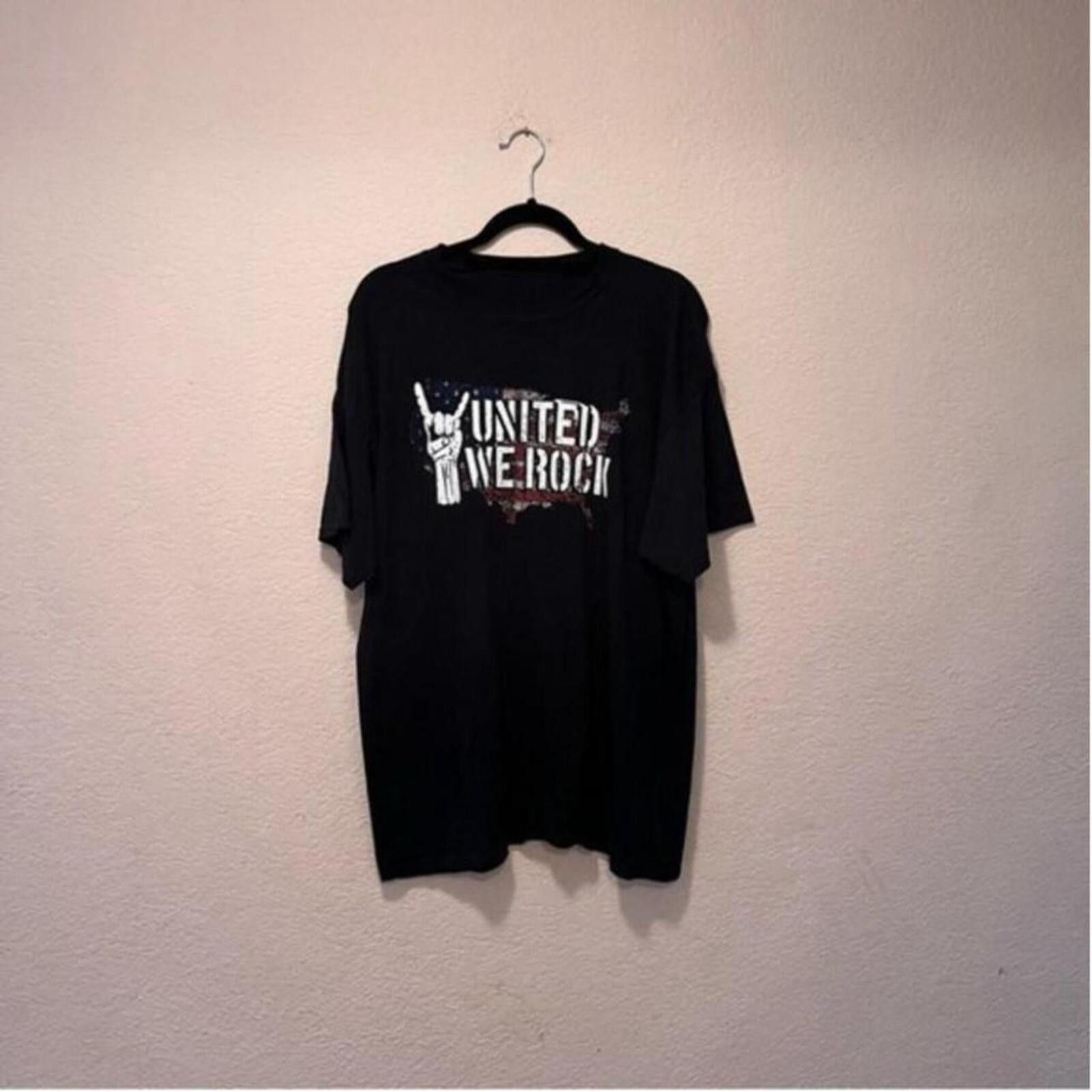 Genetic Manipulation Shinichiro Kuriya Black 'United We Rock' Graphic T-Shirt Size ONE SIZE - 2 Thumbnail
