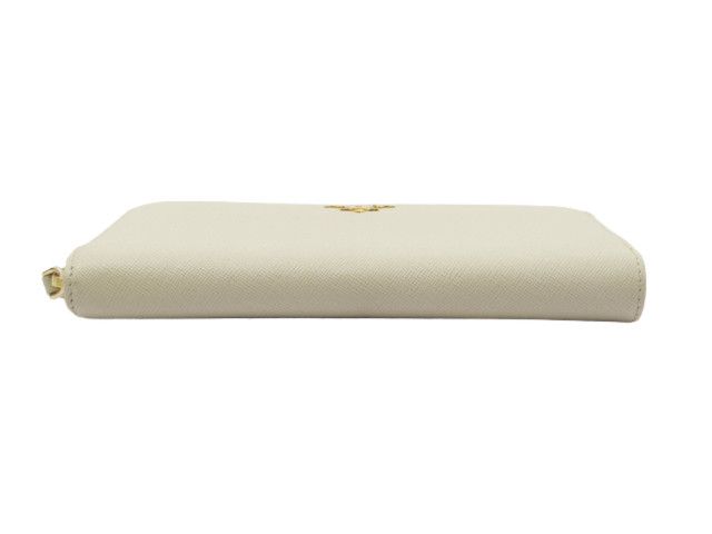 Prada Prada Saffiano Leather Zippy White Wallet Size ONE SIZE - 3 Thumbnail