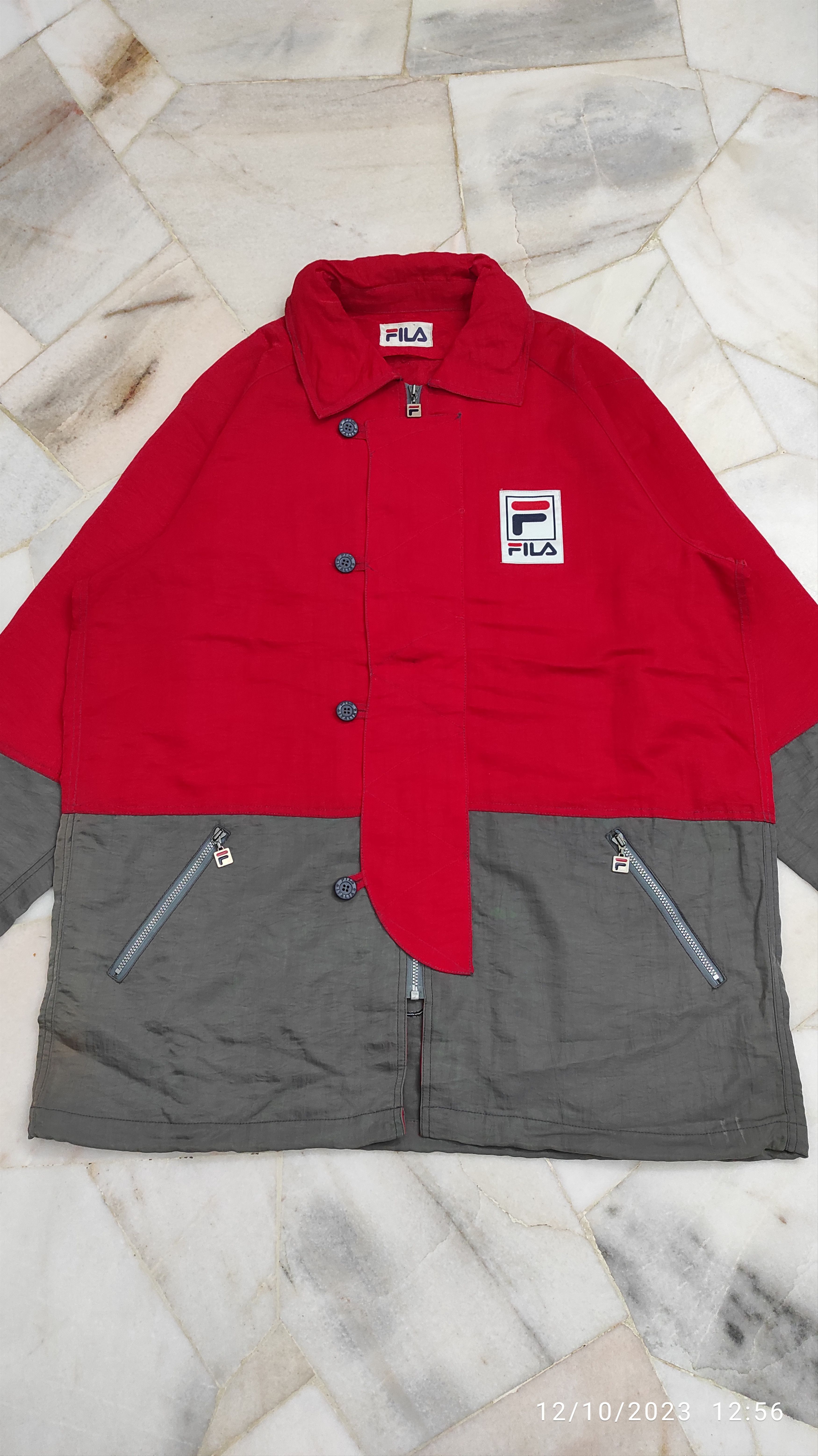 Fila Vintage 90's FILA ITALIA WINDBREAKER Spell Out Parka Jacket Size US M / EU 48-50 / 2 - 9 Thumbnail