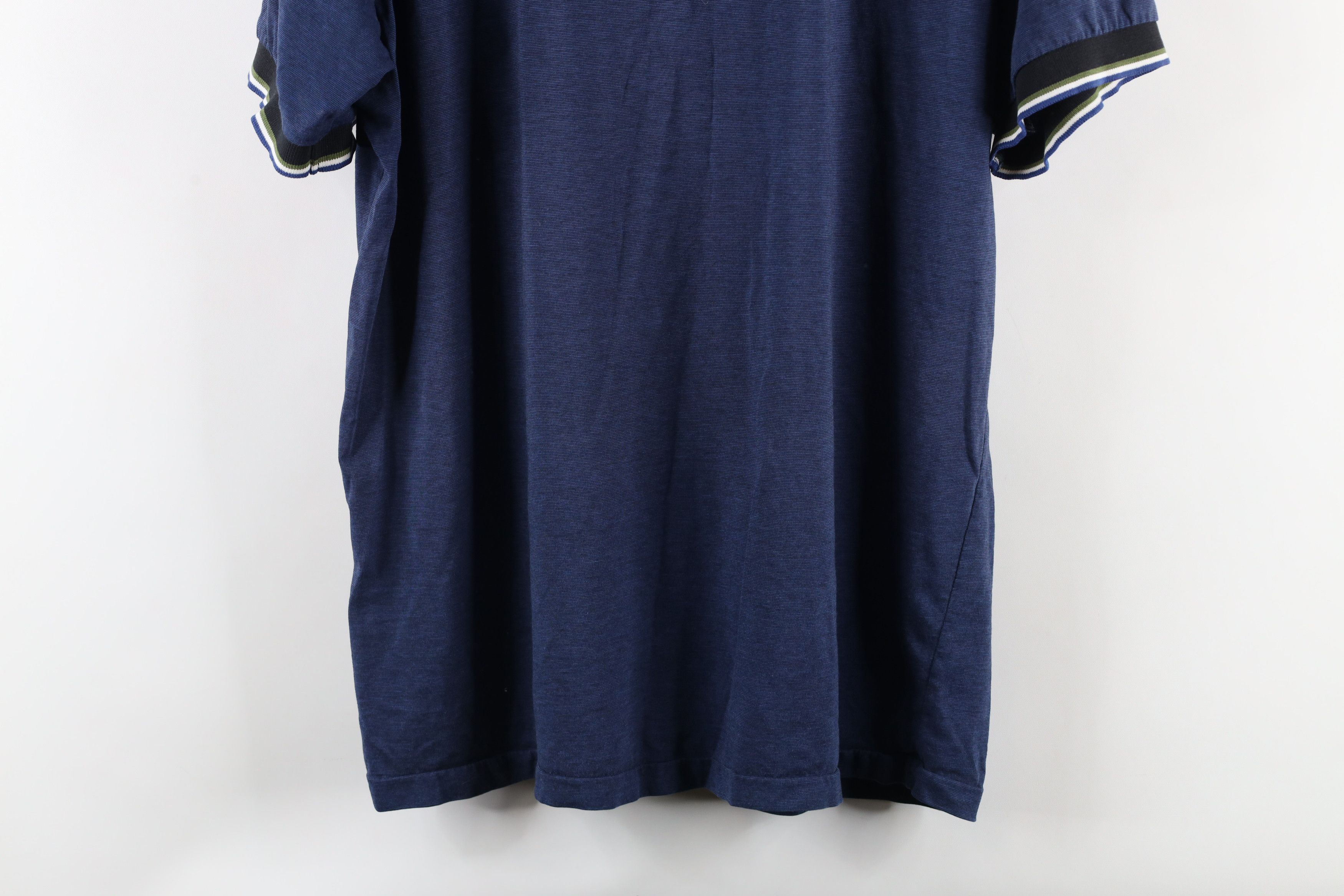 Vintage Vintage 90s Streetwear Collared Pocket Polo Shirt Blue Size US XL / EU 56 / 4 - 11 Thumbnail
