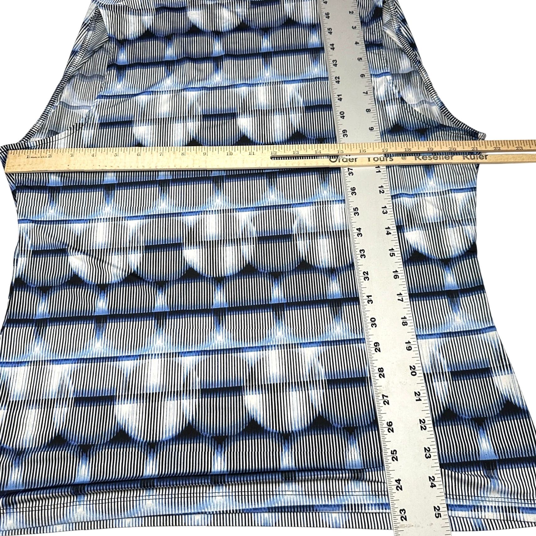 Worthington Worthington Tank Top Womens XL Blue Sleeveless All Over Print Boho Y2K Hippie Shirt Adults XL Blue Geometric Pattern Casual Womens Size XL / US 12-14 / IT 48-50 - 5 Thumbnail