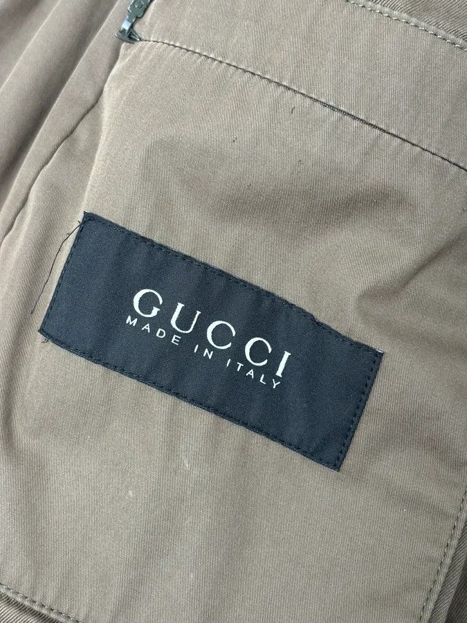 Gucci AW2010 Gucci Brown Hybrid Leather Sleeve Bomber Jacket Size US M / EU 48-50 / 2 - 10 Thumbnail
