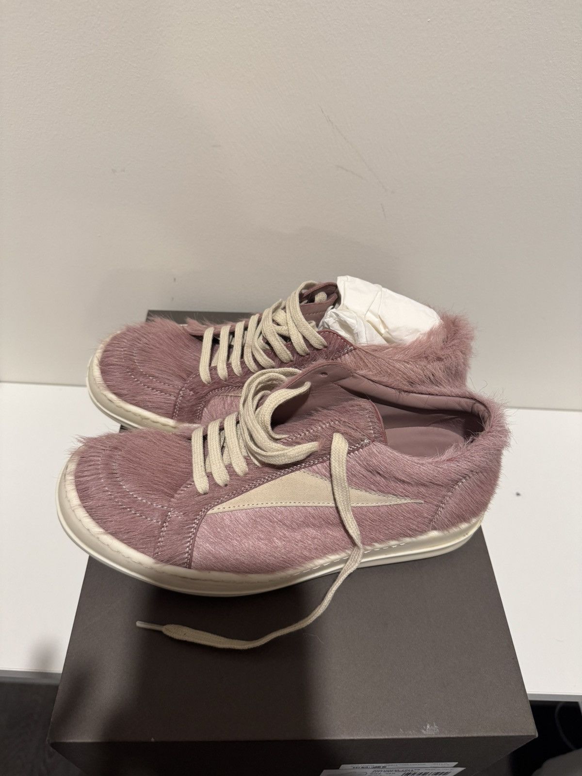 Rick Owens Rick Owens Wmns Pelliccia Vintage Low 'Dusty Pink' Size US 10.5 / IT 40.5 - 6 Thumbnail