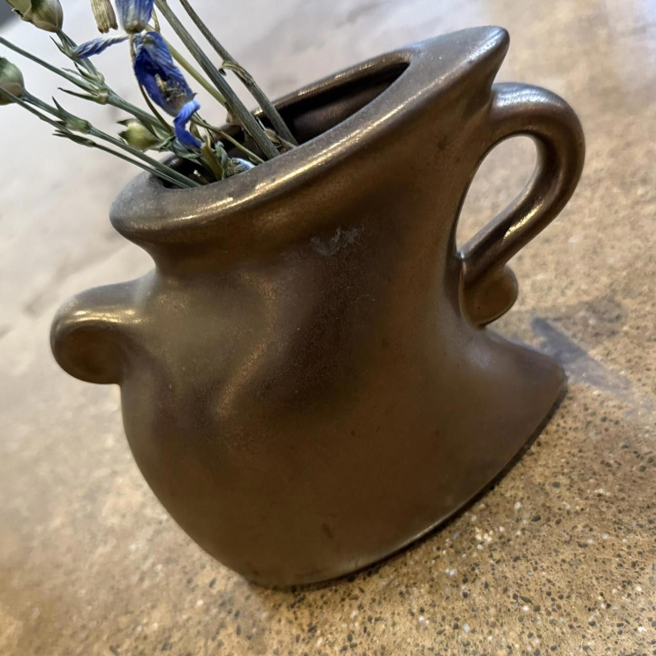 Designer Bronze Tone Dancing Vase Size ONE SIZE - 2 Thumbnail