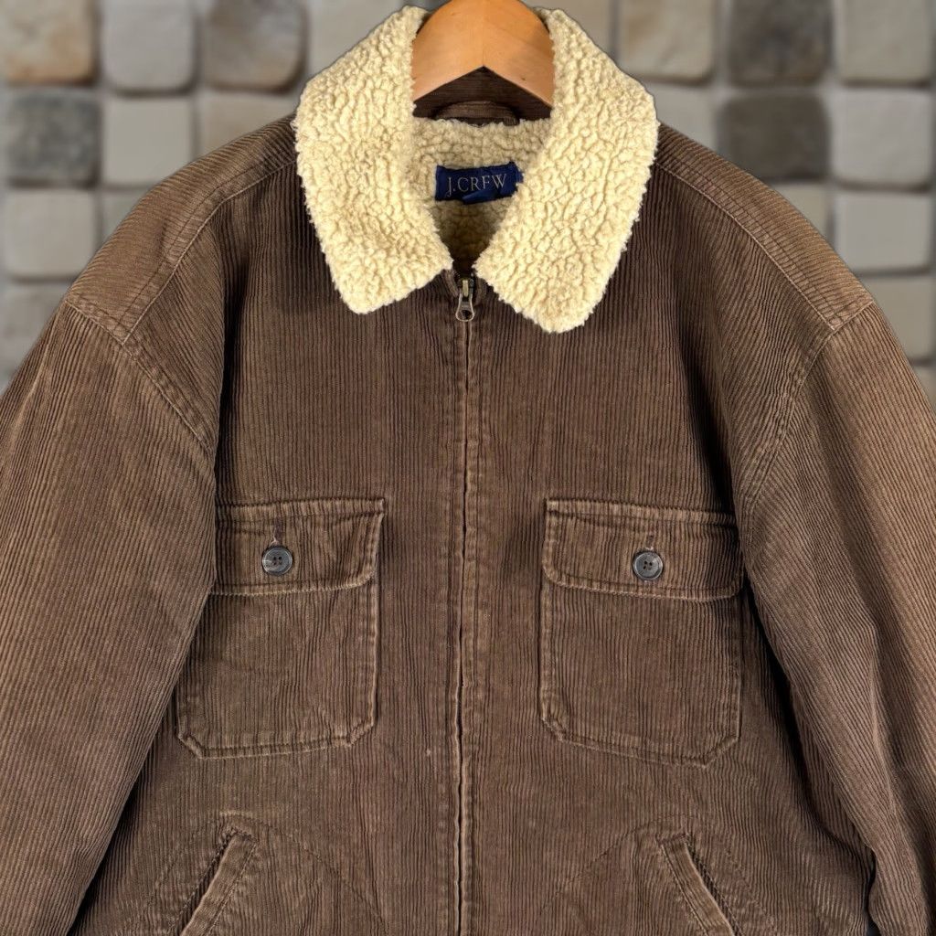 J.Crew Vtg J Crew Chore Jacket Mens Medium Brown Corduroy Sherpa Lined Barn Full Zip Size US M / EU 48-50 / 2 - 1 Thumbnail